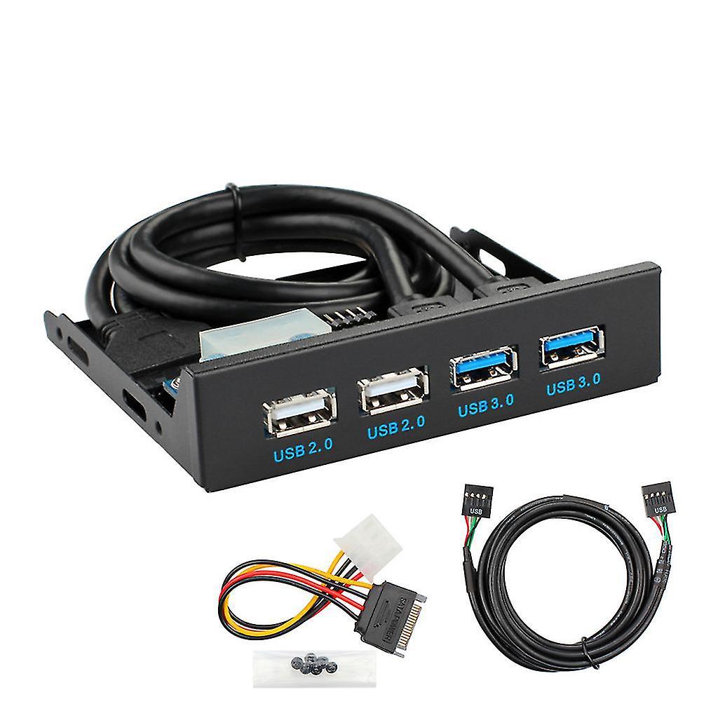 3,5-zoll-4-port-hub (9p/19p) Auf Usb 3.0/2.0-diskettenlaufwerksschacht Für Pc/desktop-pc