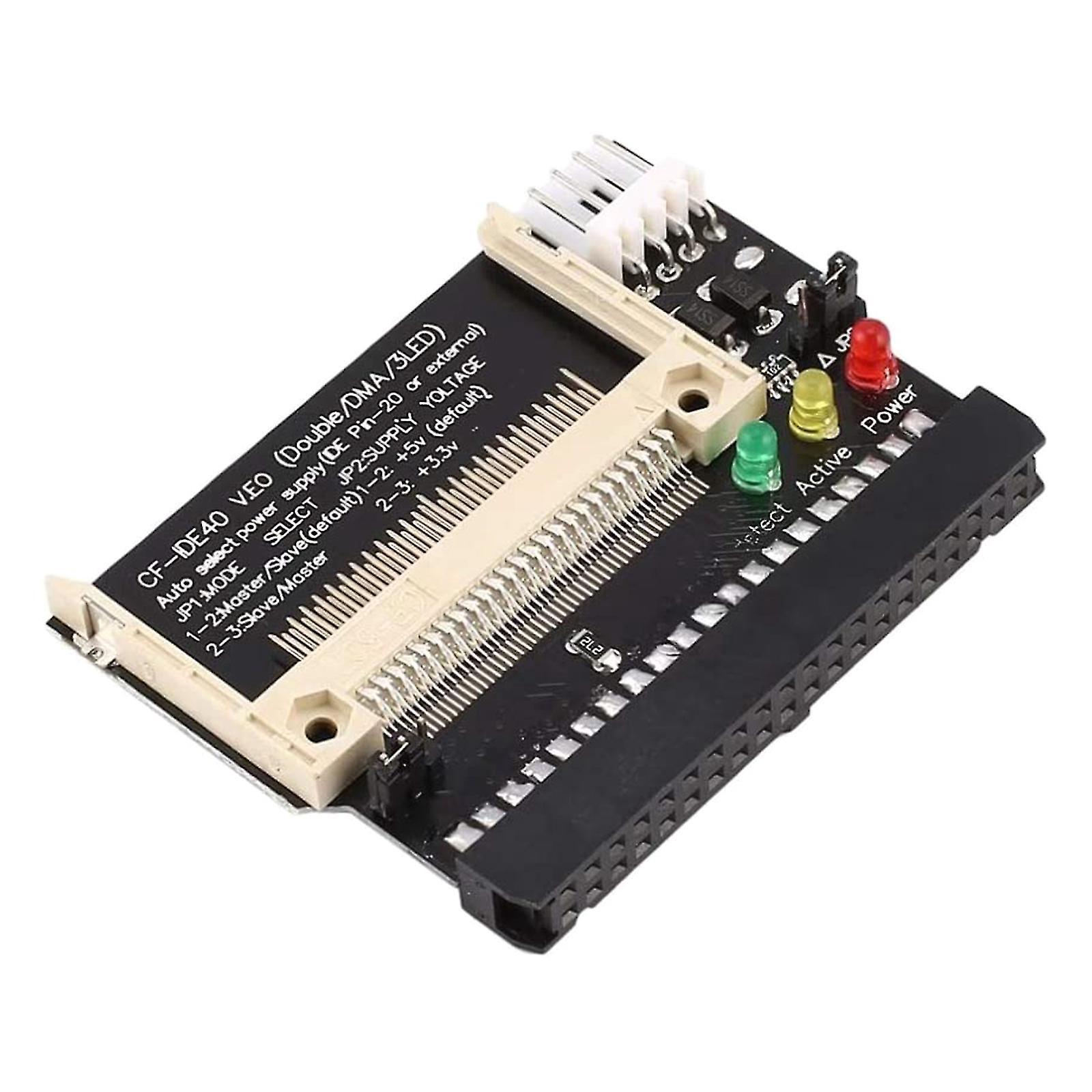 Cf-zu-ide-adapter (40-polig) Für Compactflash-karten Auf 3,5-mm-klinke, Konverter Mit 3 Leds