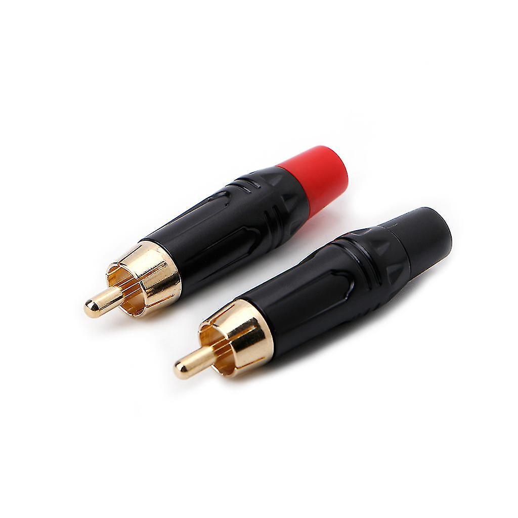1 Paar 5,5-mm-rca-stecker, Vergoldet, O-adapter, Lautsprecherstecker
