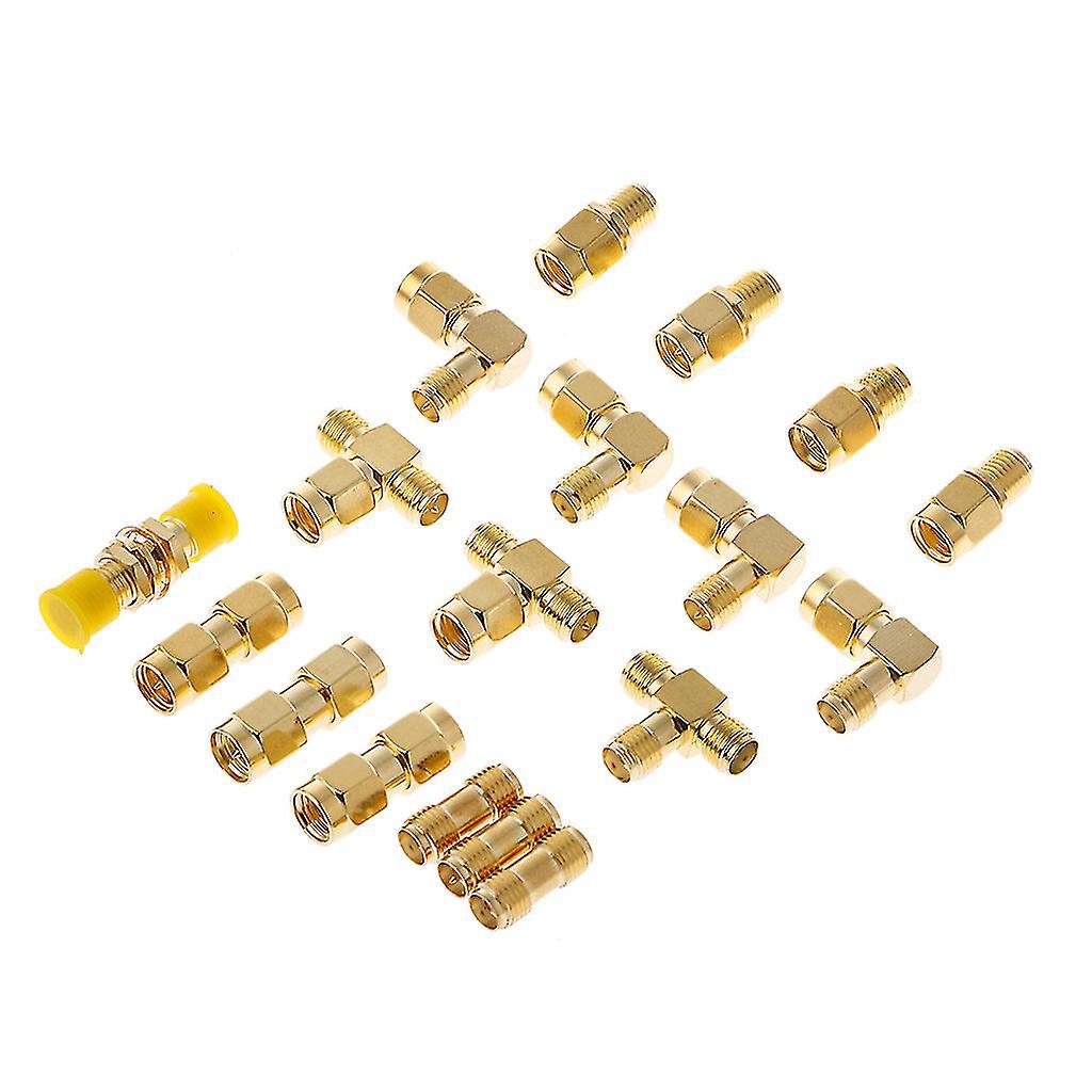 18-teiliges Set Steckverbinder (stecker/buchse, Sma-stecker, Antennenkonverter, Koaxialadapter)