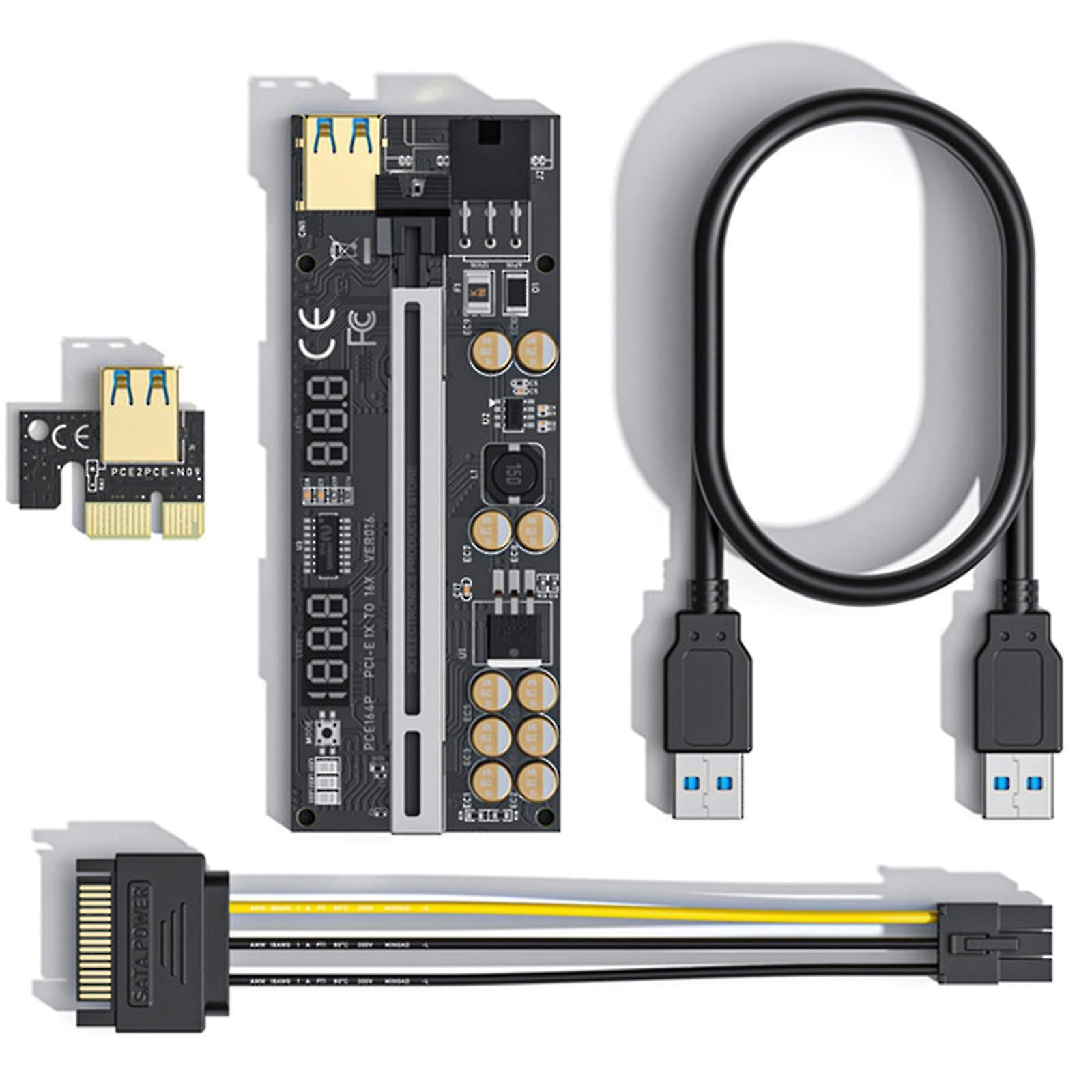 Ver 016 Pci-e Riser-karte Ver016 1x Auf 16x Extender 10 Kondensatoren Usb Gpu Mining