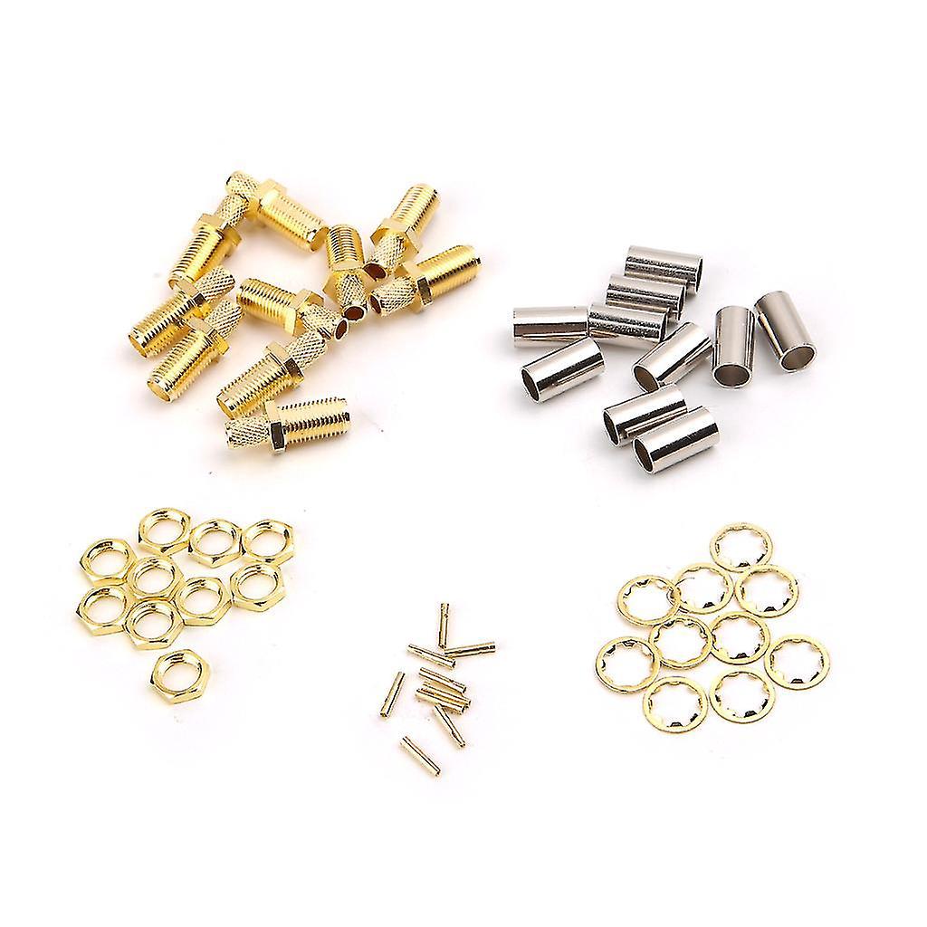 10 Stück Sma-innenmutter-crimpverbinder Für Schottverbinder (rf) Für Rg58, Rg142, Lmr195, Rg400