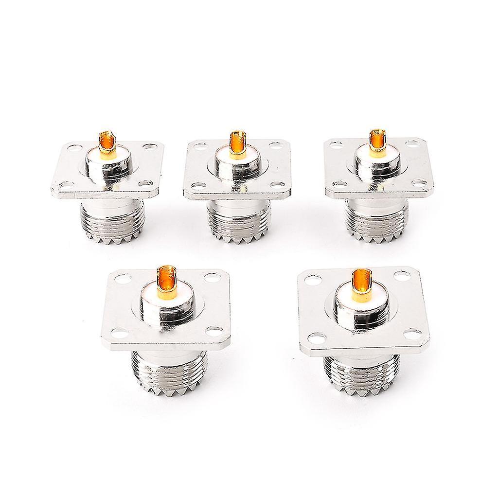 5 Stück Uhf So239 Buchse Flansch Panel Chassis Deck Montageadapter Stecker Gerade