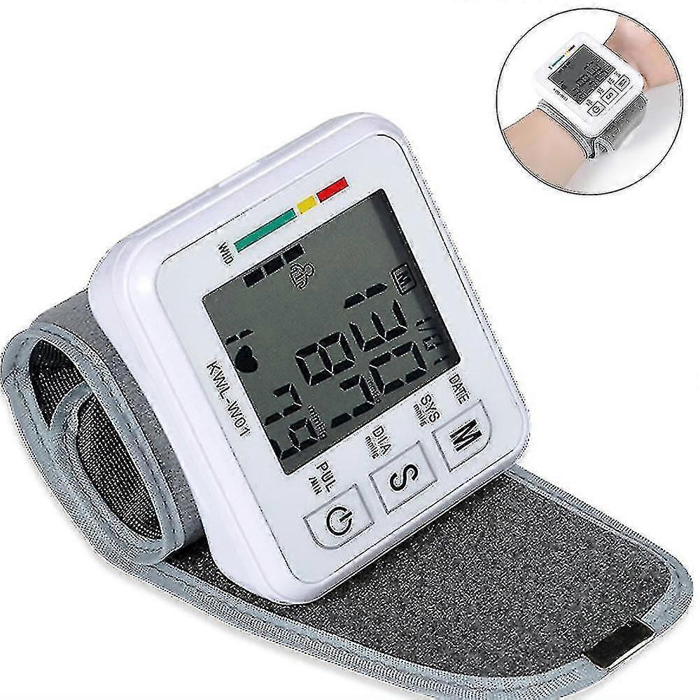 Stück Automatisches Blutdruckmessgerät Für Das Handgelenk, Blutdruckmanschette Mit Großem Lcd-display Mit Hintergrundbeleuchtung – Blutdruckmanschette Zur Erkennung Von Herzrhythmusstörungen