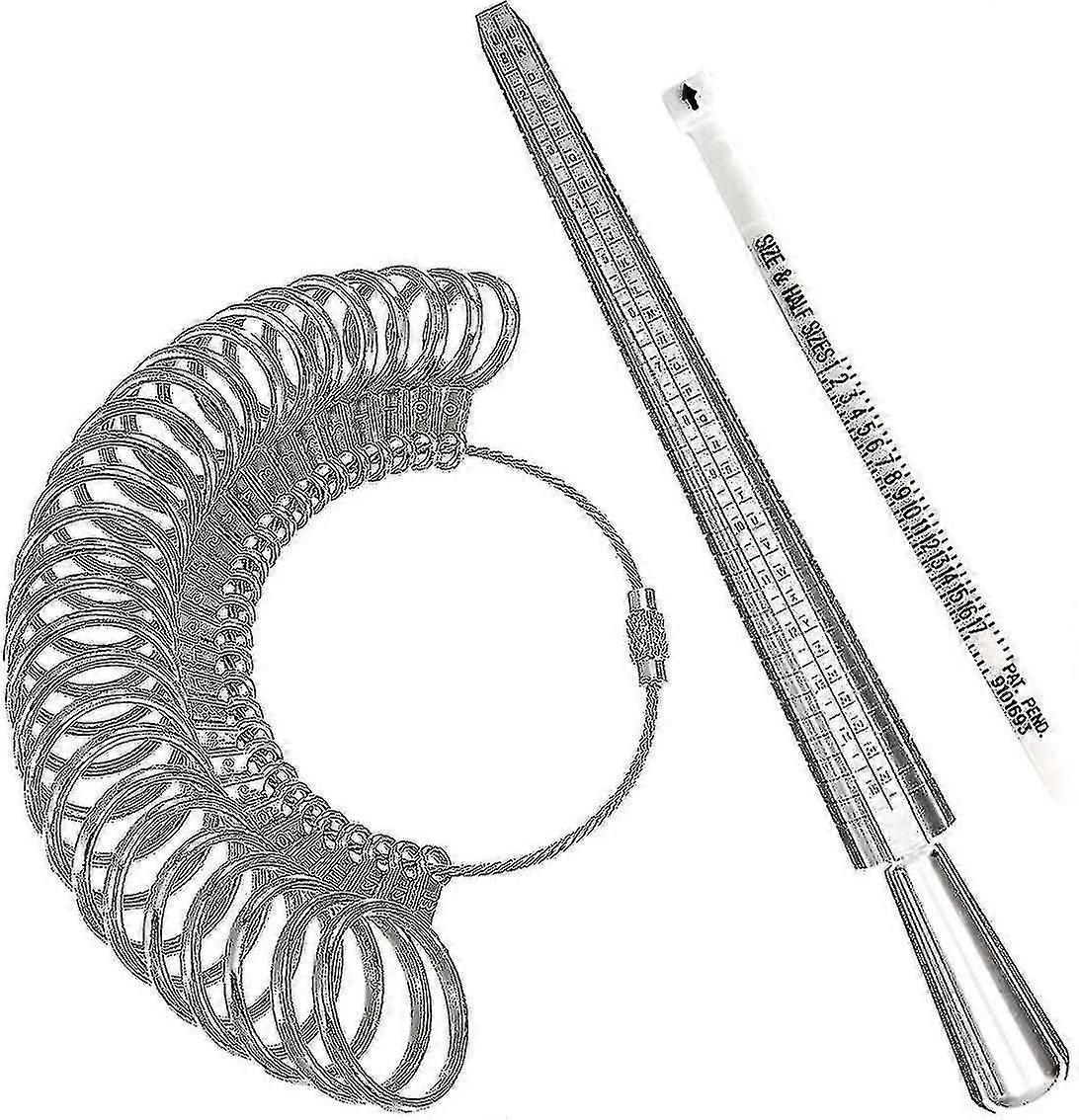 Ringgrößenmesser, Ringdorn Aus Aluminium Und Fingerlehren