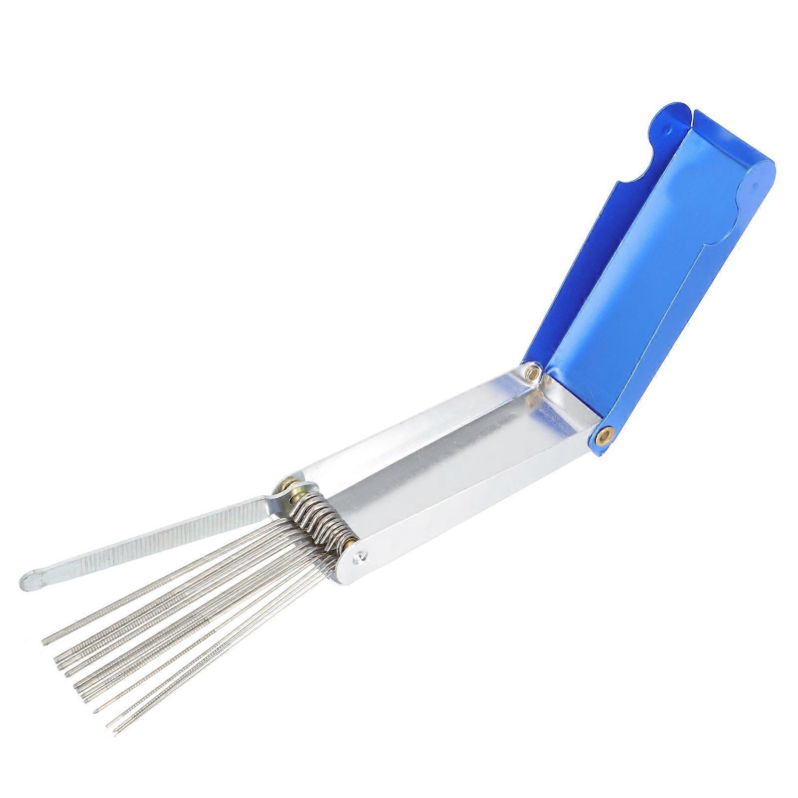 1 Satz Gitarrensattel-schleiffeile, Gitarrenreparaturwerkzeug Für Die Wartung-7.5x3cm-blue