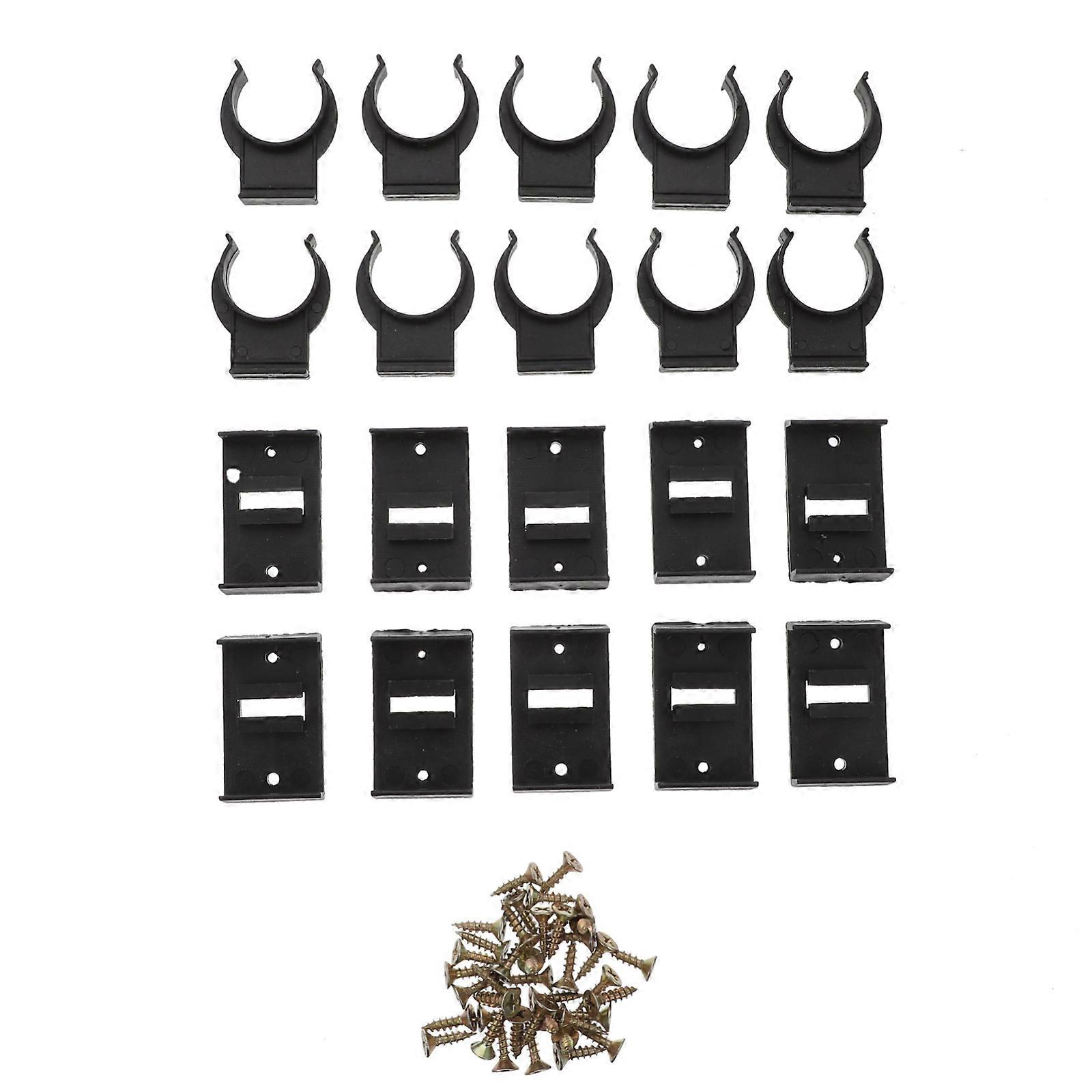 10 Sets Sockelleisten-befestigungsclips Für Küchenschränke Inklusive Schrauben-4.7x4.3cm-black