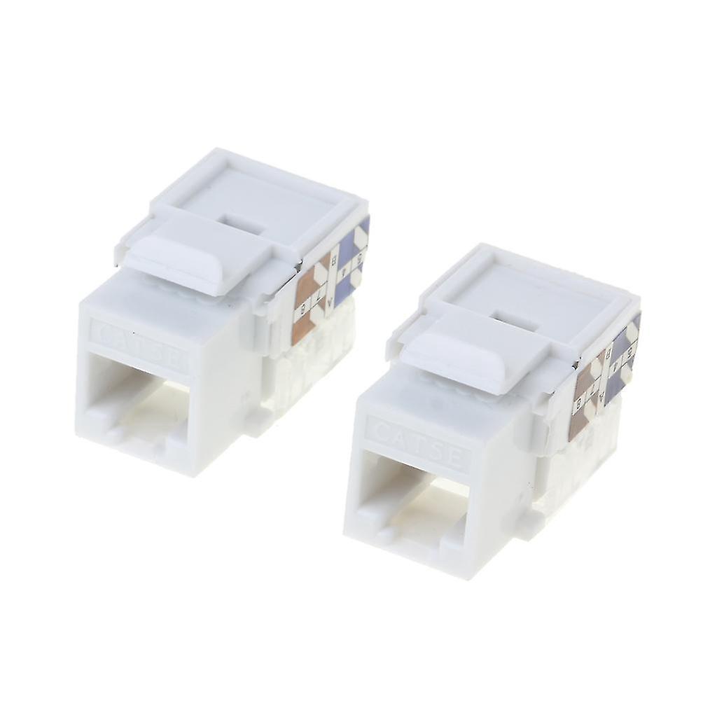 Stück Rj45 Cat5e Keystone-buchsen-einsätze, Keystone-buchsen-adapter Zum Auflegen, Weiß