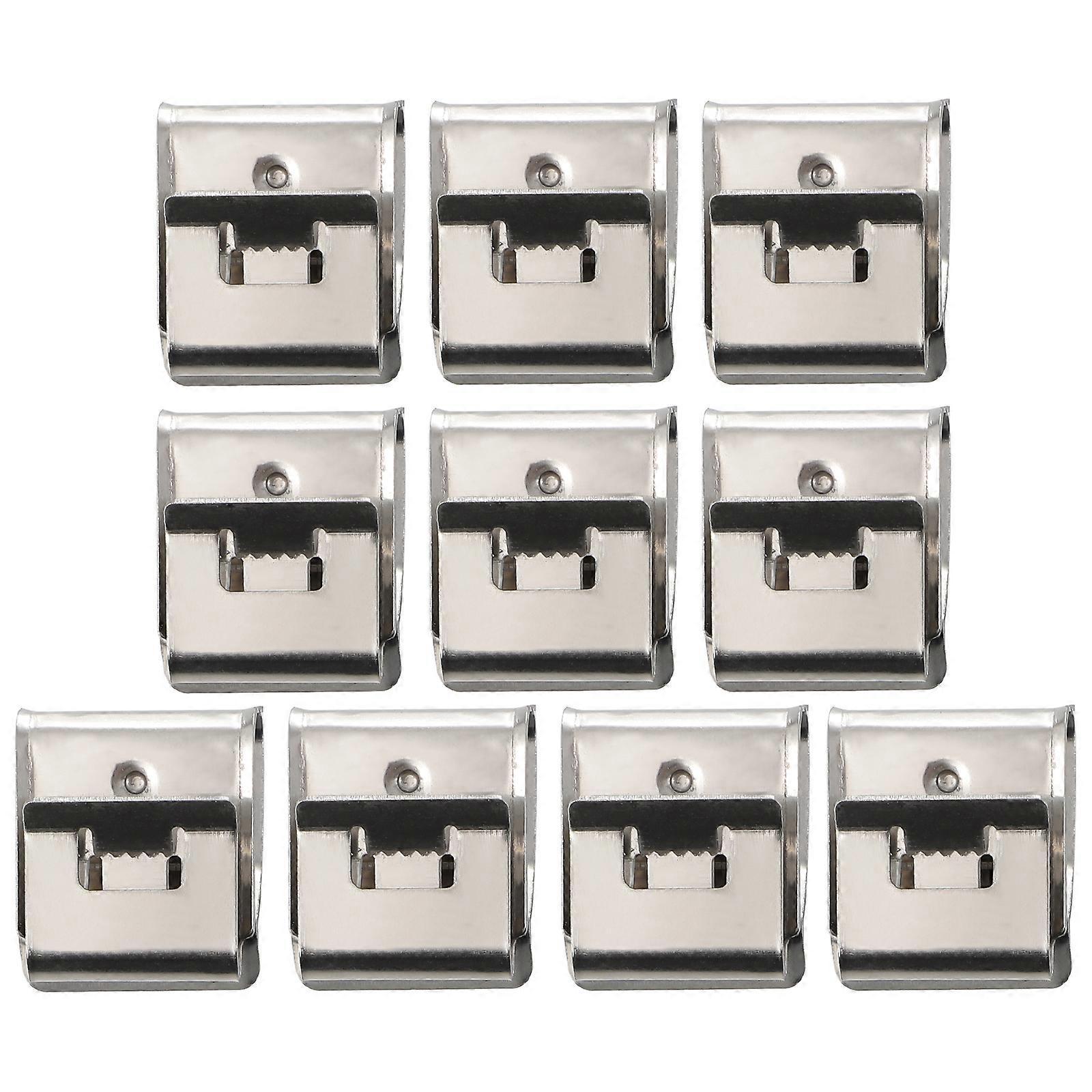 50 Stück Anhängerrahmen-drahtklemmen Aus Edelstahl Für Solar-photovoltaikkabel-2x1.7x1cm-silver