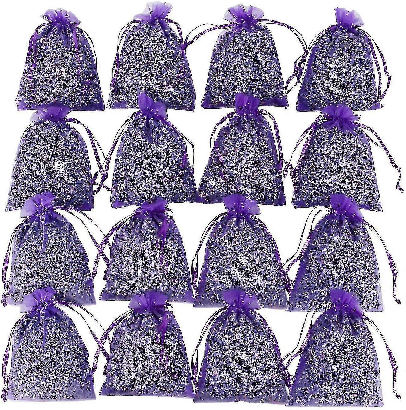 16 Stück, Gefüllte, Duftende Lavendelbeutel Aus 100 % Natürlichem Material Zur Insekten- Und Mottenabwehr.