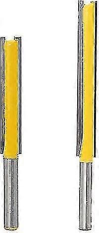 2er-pack 6,35-mm-bündigschaftfräser, Extra Lange Hartmetallfräser, Holzbearbeitungsmesserklingen (50 Mm, 76 Mm)