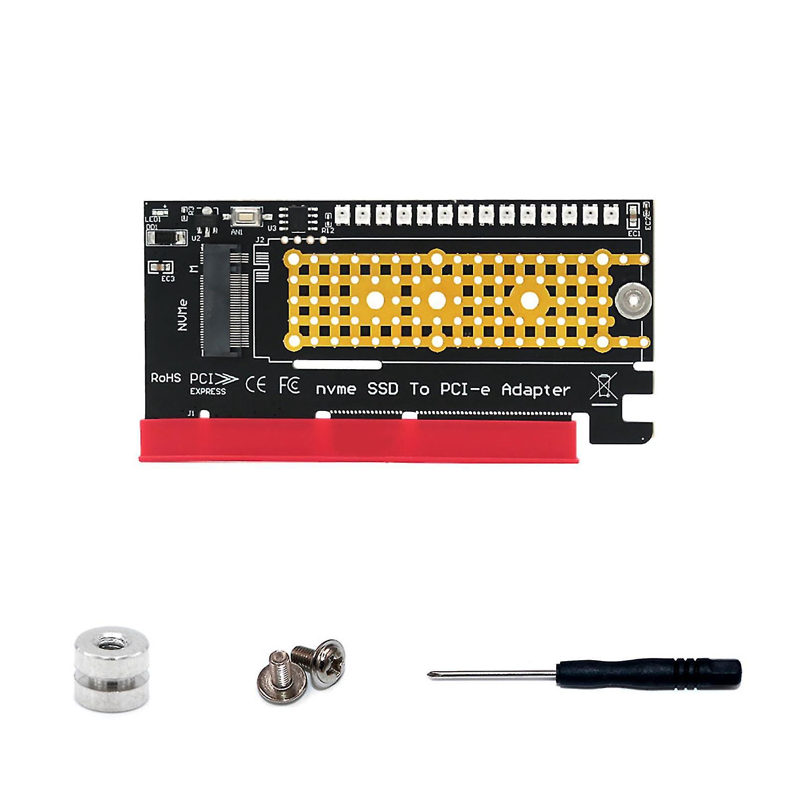 Hervorragende Nvme-ssd-zu-pcie-konverterplatine Mit Cooler Led-beleuchtung Und Voller Geschwindigkeit