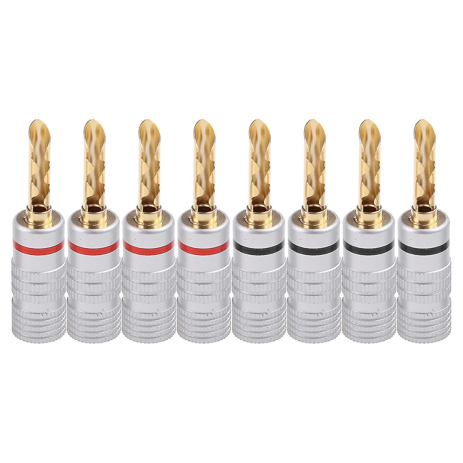 Stück Vergoldete Kupfer-bfa-4-mm-bananenstecker-adapterkabel-lautsprecheranschlüsse