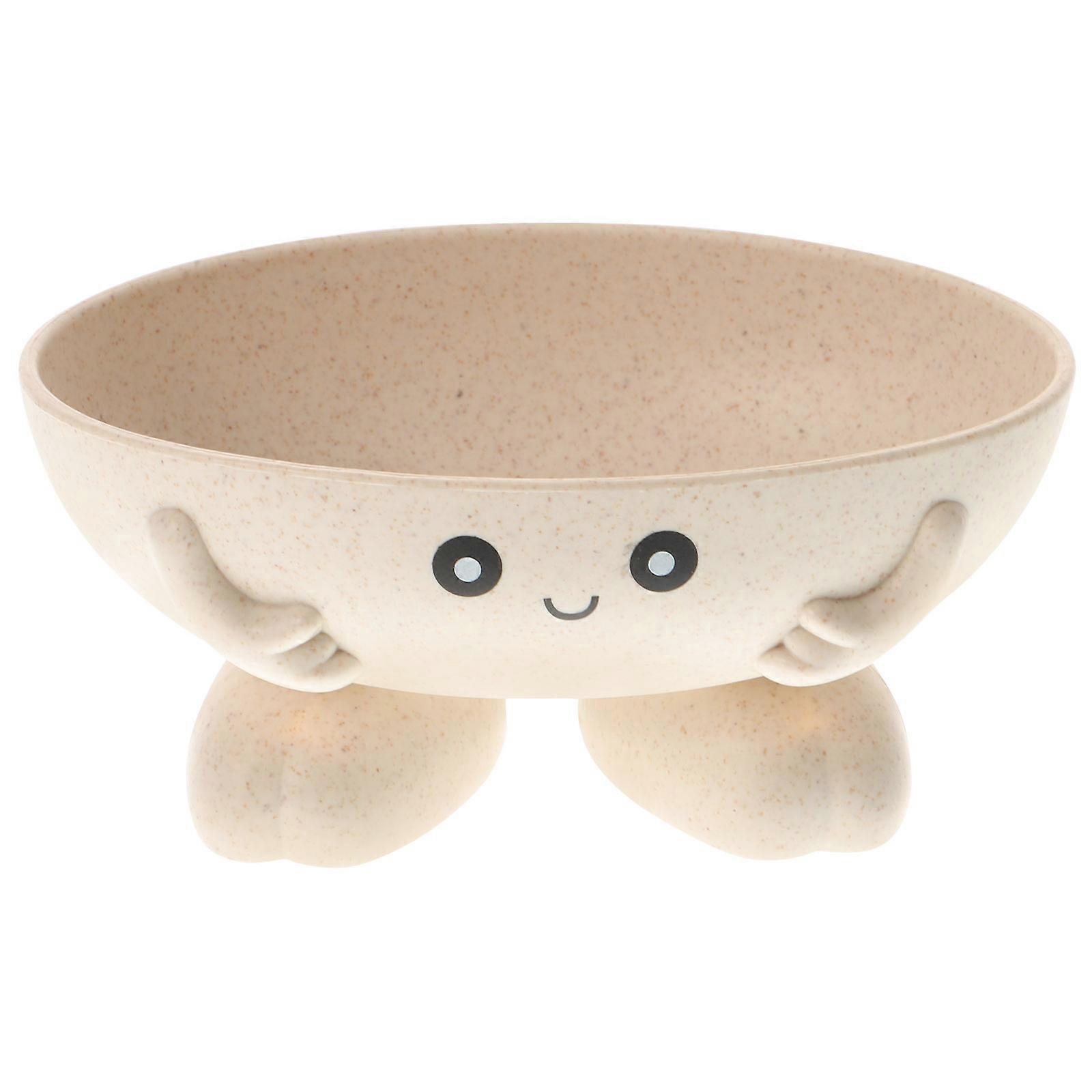 Stück Cartoon-schreibtisch-seifenbox, Kreative Seifenaufbewahrung, Hübsche Seifenablage-12.5x6cm-beige