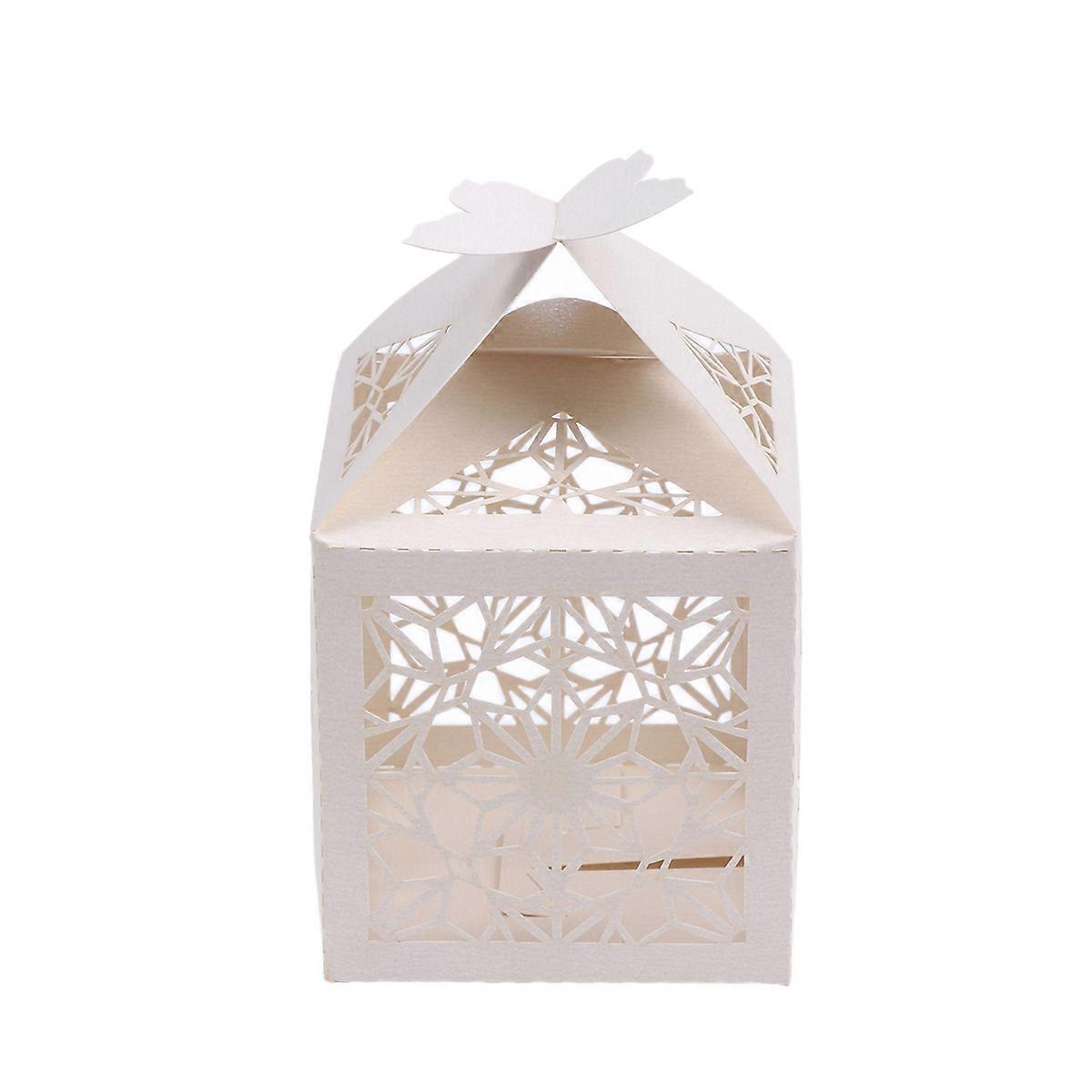 50 Stück Gastgeschenkboxen Aus Hohlem Bastelpapier Für Geschenke, Süßigkeiten (beige)-11.00x6.00x0.10cm-beige