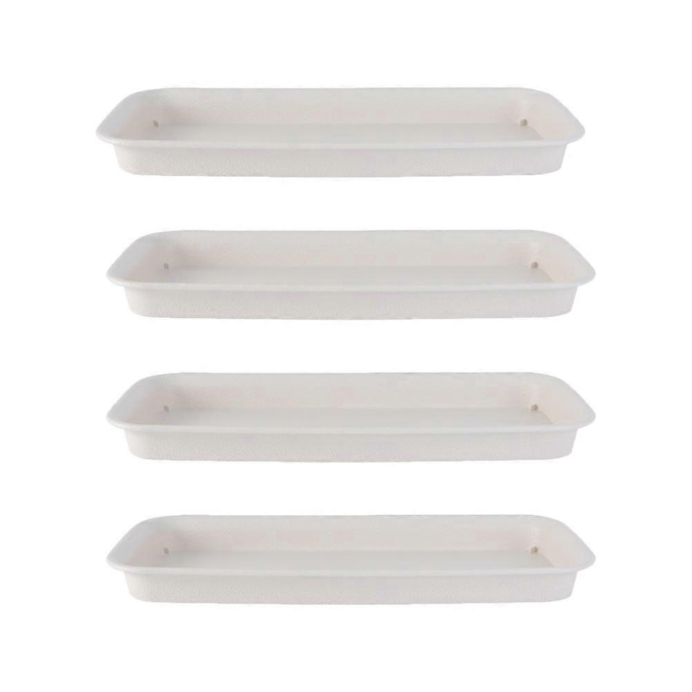 Stück Rechteckige Untersetzer Für Blumentöpfe Aus Kunststoff-30.5x13.8cm-beige