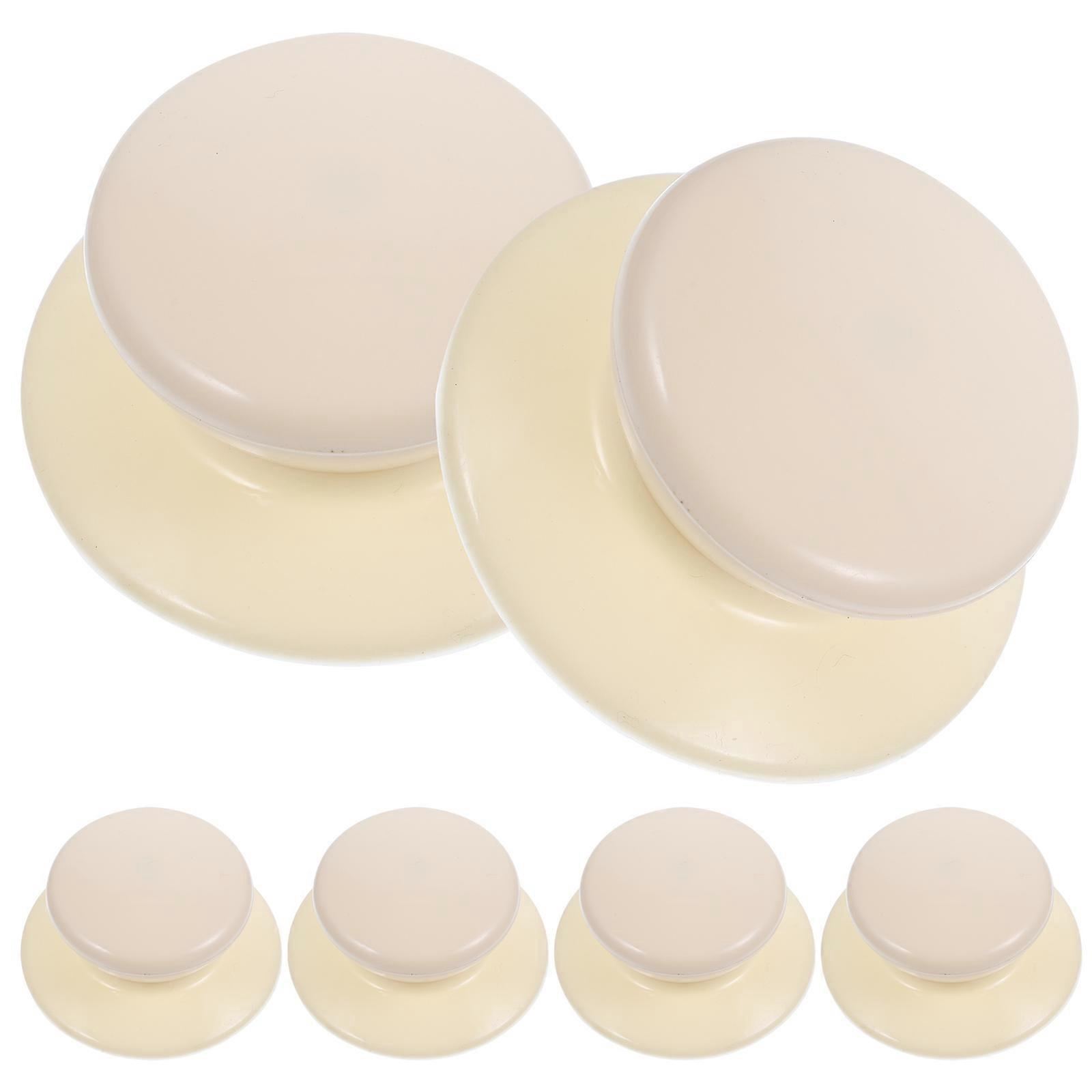 Stück Universelle Deckelknöpfe Aus Kunststoff, Topfdeckelgriffe, Pfannendeckelknöpfe, Küchendeckel-ersatzteile-5.6x5.6x2.3cm-beige