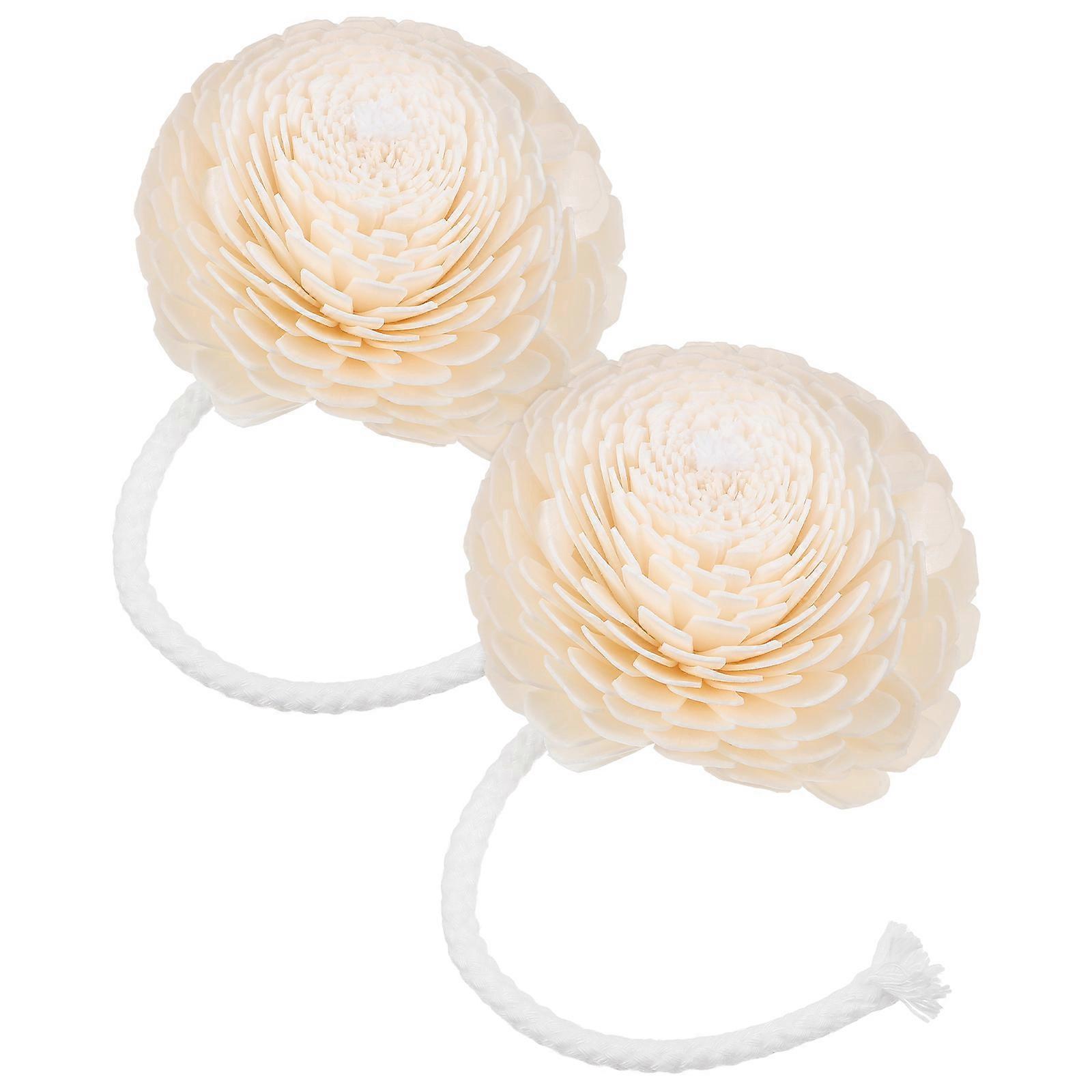 2 Stück Dekorativer Blumenduftdiffusor, Künstliche Blumen, Diy-dekoration, Handarbeit, Blumenaroma-diffusor-19.50x8.50x8.50cm-beige