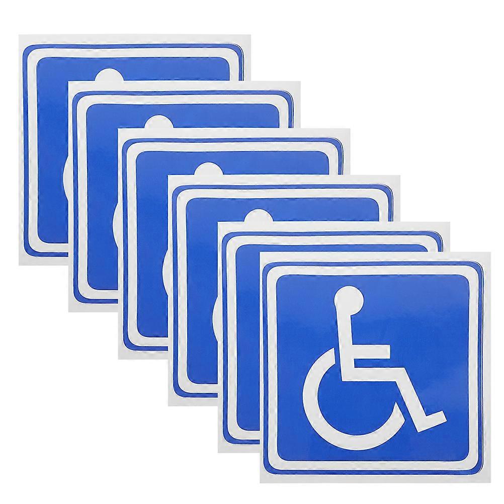 Bögen Behindertenparkplatz-schilder Rollstuhlaufkleber Selbstklebendes Rollstuhlsymbol-14.00x13.00x0.10cm-blue