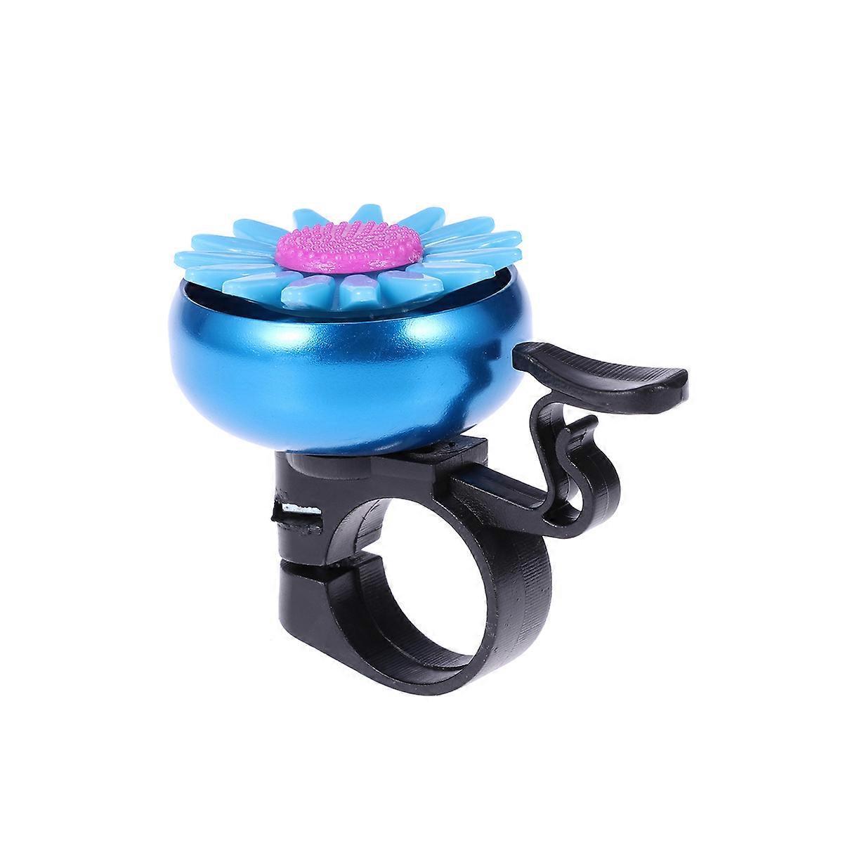 Sonnenblumenförmige Fahrradklingel Für Kinder, Fahrradklingel, Lenkerklingel, Hupe (blau)-6.50x4.50x4.50cm-blue