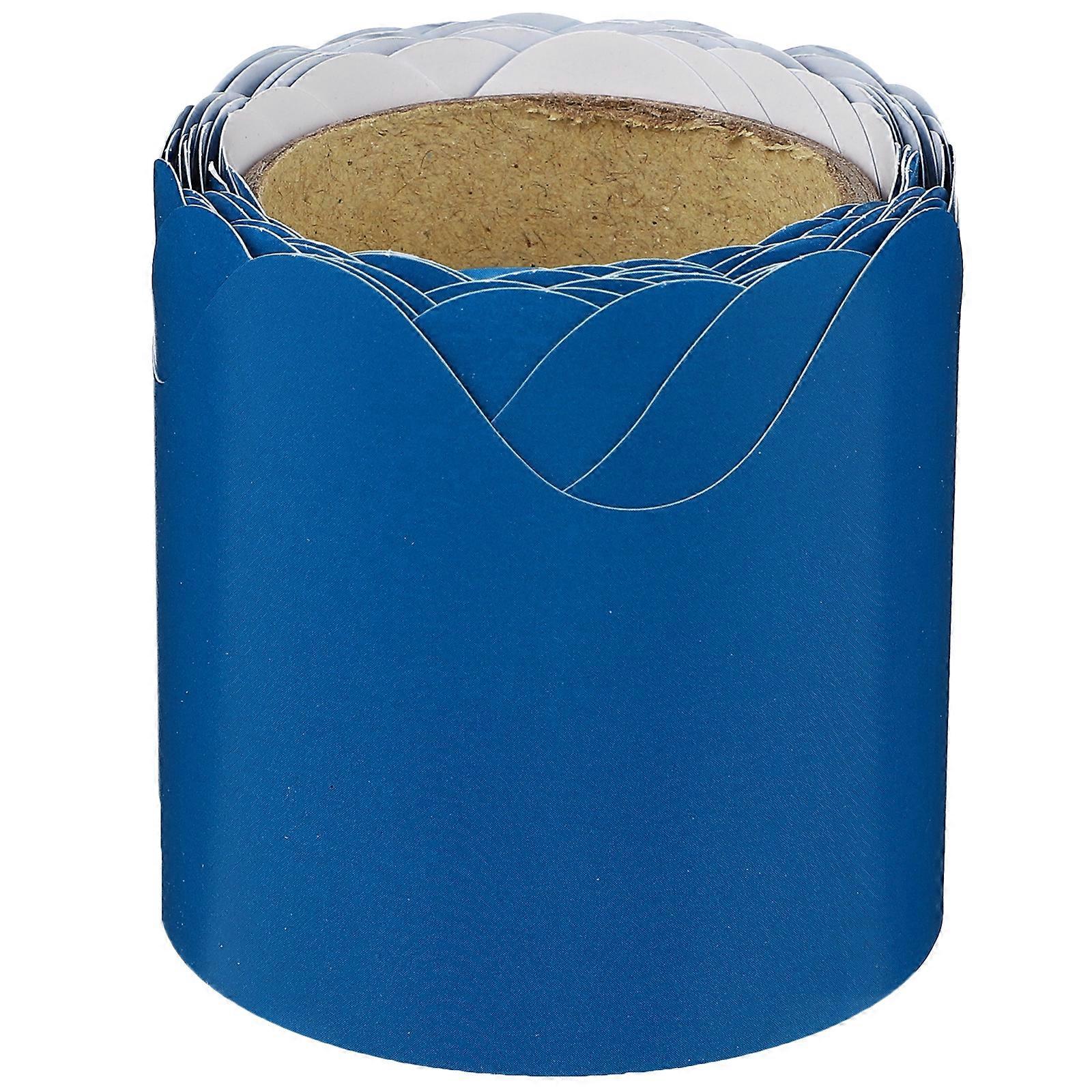 M Pinnwand-bordüre, Kreidetafel-bordürenpapierrolle, Wanddekoration Für Schulklassen-5.80x5.80x0.10cm-blue