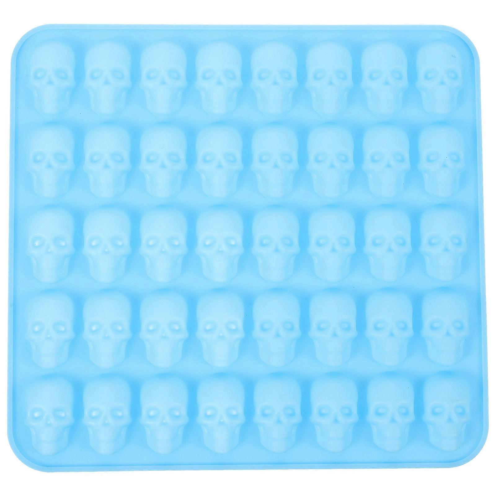 Kreative Keksform, Totenkopf-fondantform, Totenkopf-form Für Halloween-17.00x16.00x1.30cm-blue