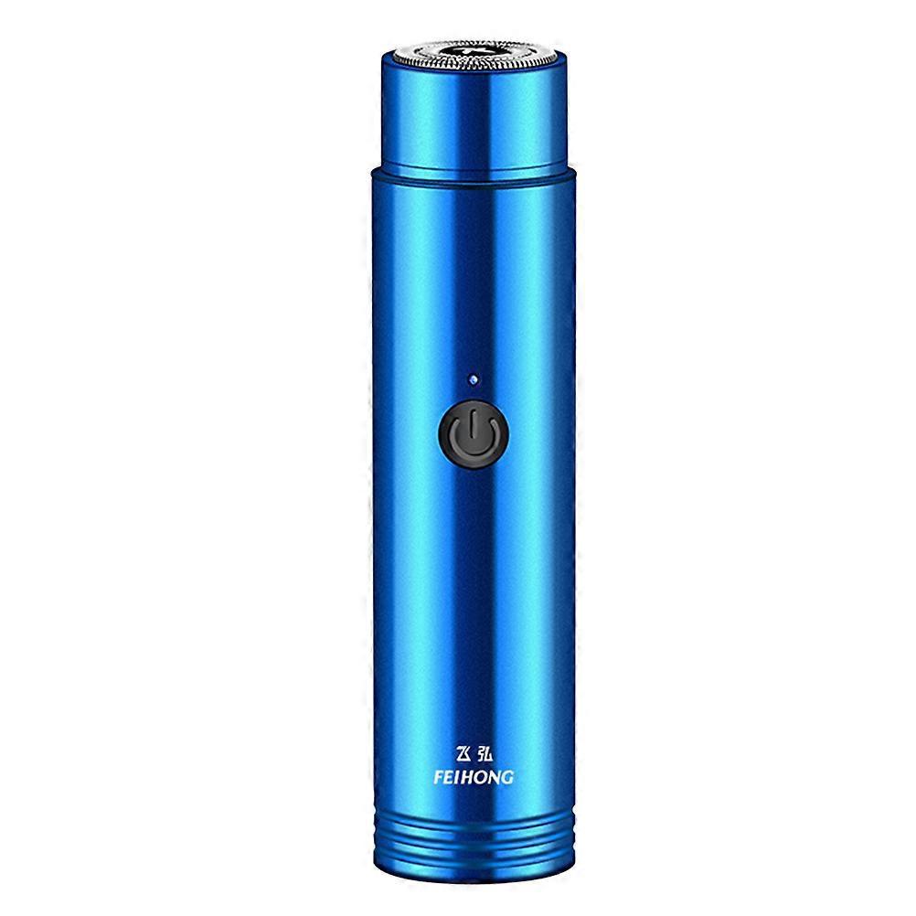 1 Stück Tragbarer Mini-elektrorasierer, Wiederaufladbar, Haarentfernungsgerät Für Männer-10.6x2.6cm-blue