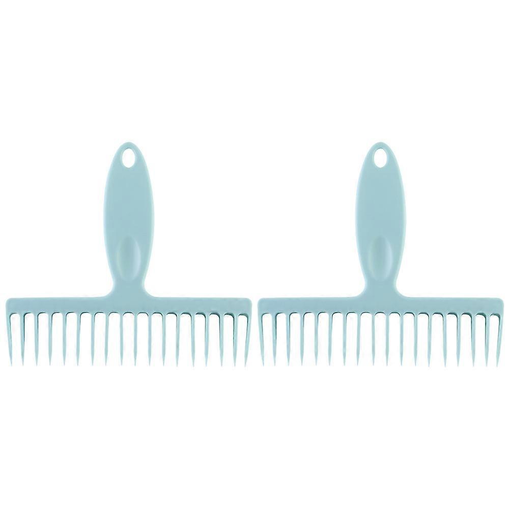 2-teiliges Set Besen-haarentfernungskamm Haarentfernungsreinigungswerkzeug Handhaarreinigungswerkzeug Haarkamm-17.00x16.80x0.30cm-blue