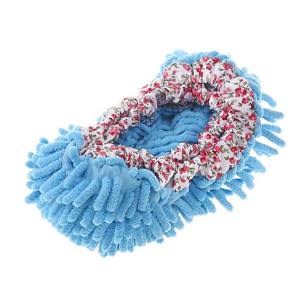 Stück Wischmopp-hausschuhüberzug, Waschbarer Und Wiederverwendbarer Wischsocken-bodenreinigungsschuh Für Haus, Büro, Küche Und Badezimmer (blau)-24.00x12.00x2.00cm-blue