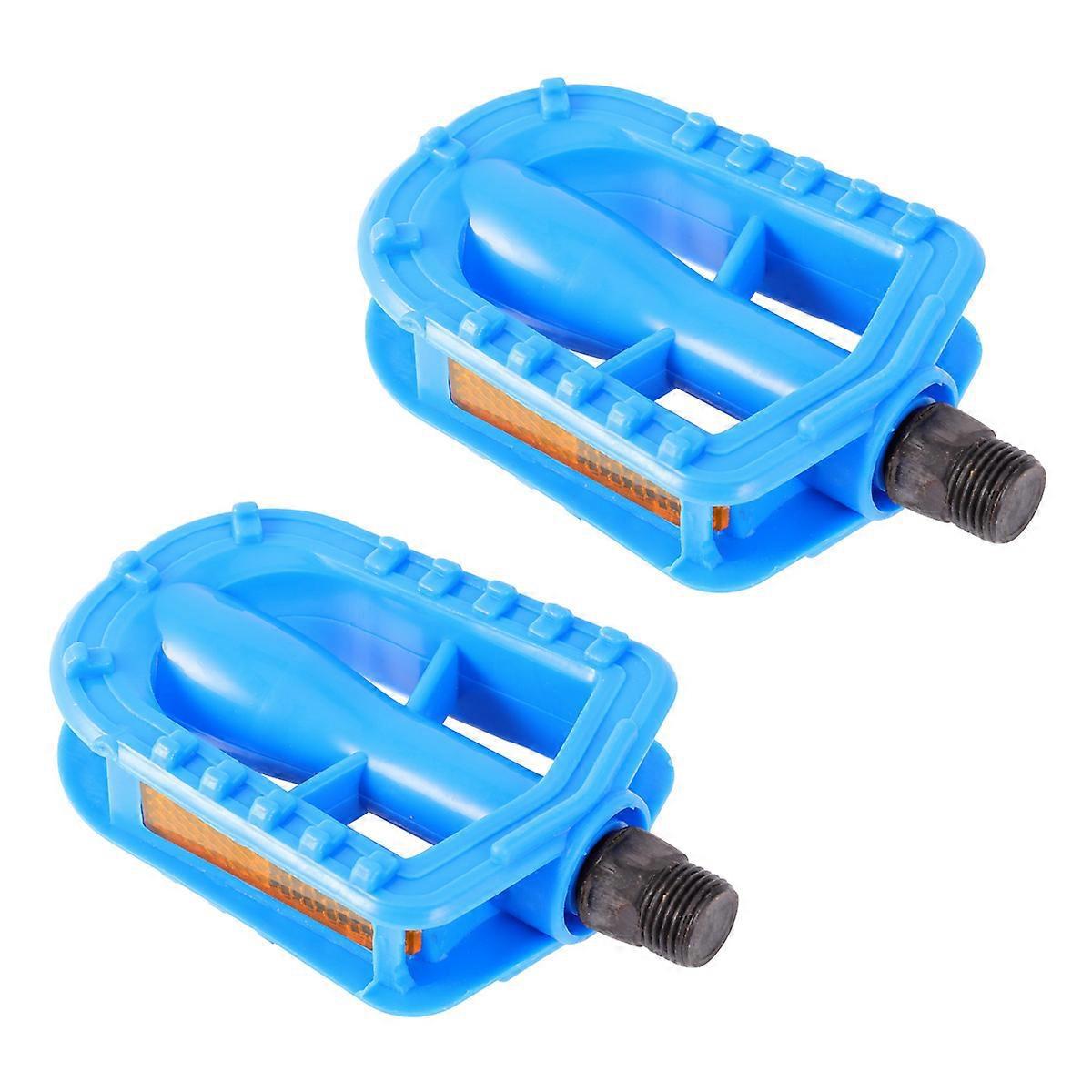 Paar Ultraleichte Kinderpedale, Rutschfeste Gummipedale, Sicherheitspedale Für Kinderfahrräder (blau)-10.70x6.50x2.40cm-blue