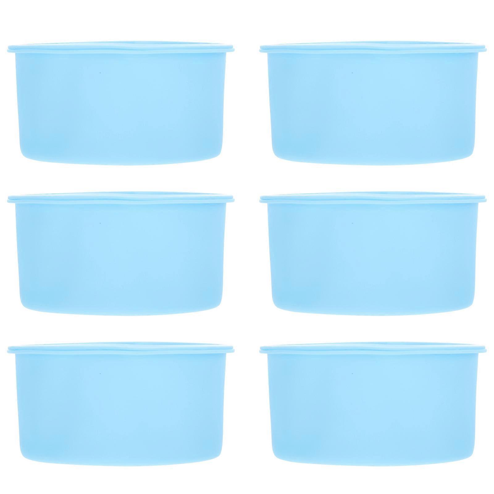 6-teiliges Silikon-kuchenformen-set, Kuchenbackformen, Muffinförmchen Für Zuhause (blau)-10x10x5cm-blue