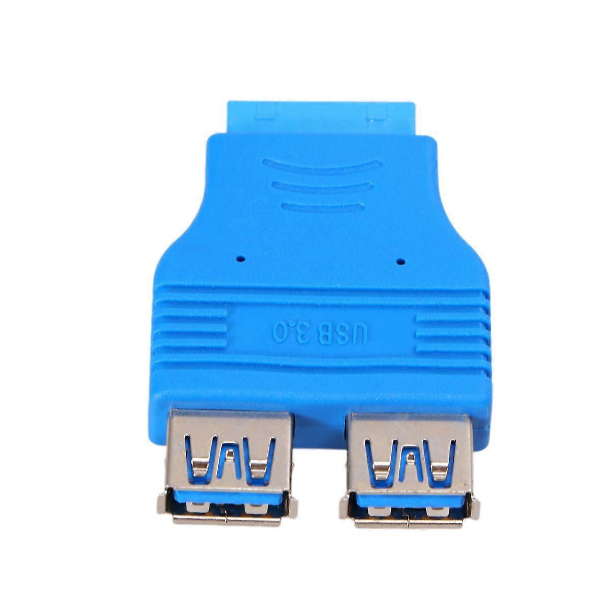 Stück 20-poliger Motherboard-header (weiblich) Auf Dual-usb-3.0-typ-a-buchse-adapteranschluss-m-blue