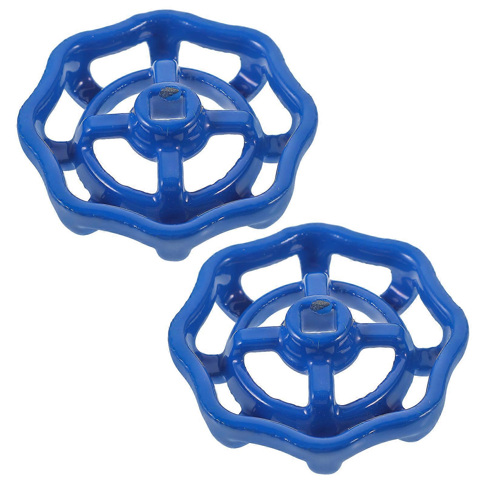 Stück Ersatz-handrad Für Absperrventile, Wasserhahn-radgriff, Metall-schlauchanschlussgriff-6.10x6.10x1.50cm-blue