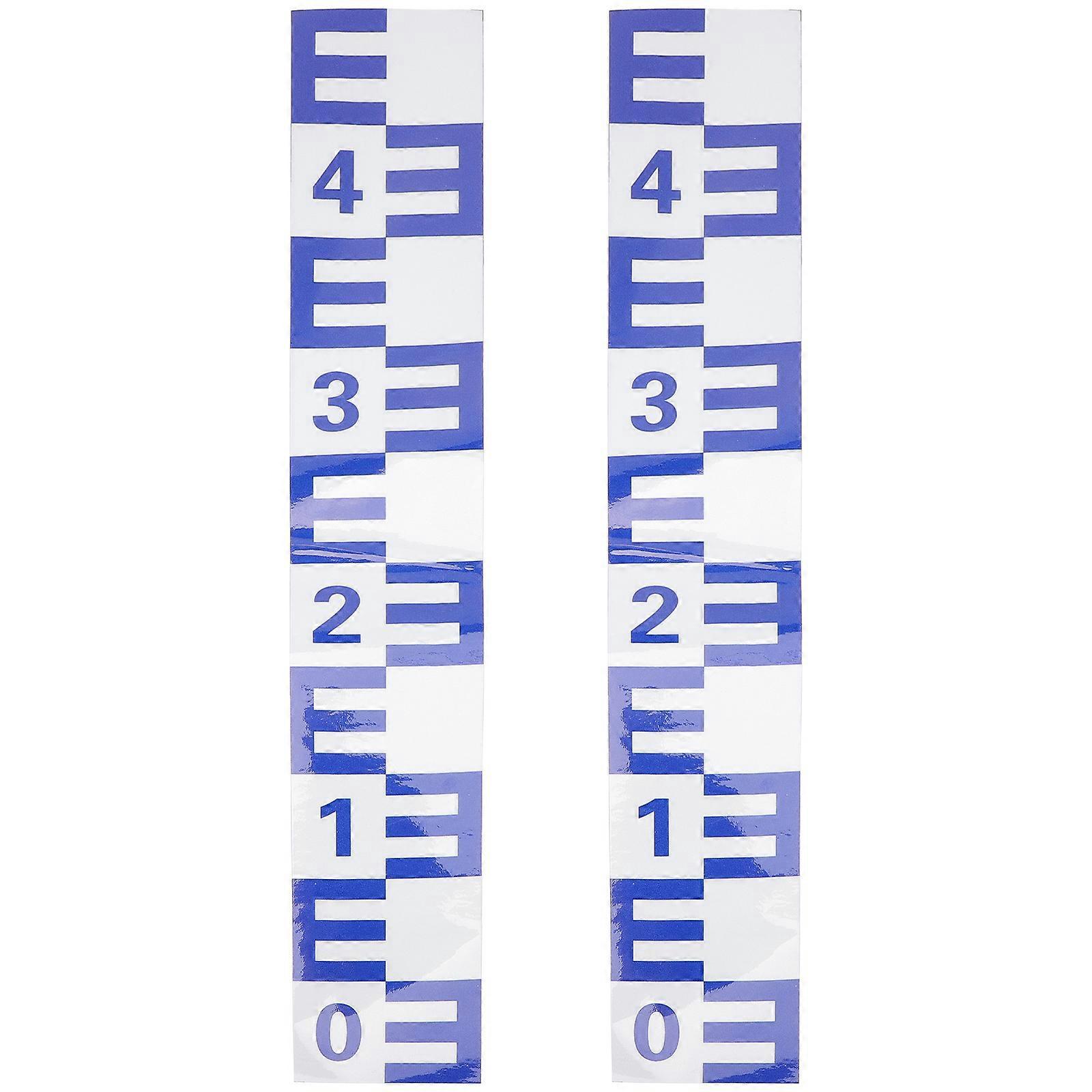 2 Stück Wasserstandsanzeiger-aufkleber, Metall-wasserstandsskalen, Selbstklebende Wasserstandsanzeiger-aufkleber-50.00x8.00x0.20cm-blue