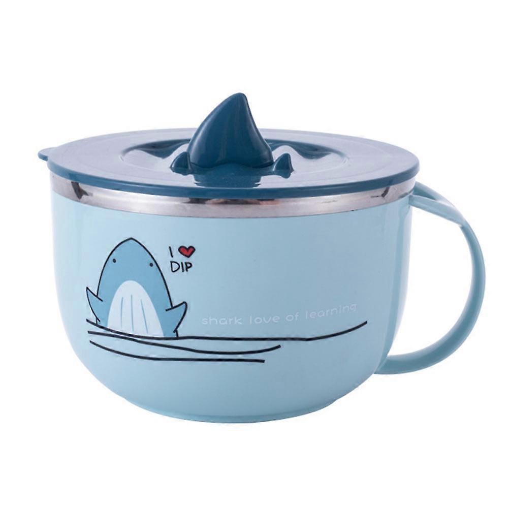 1000 Ml Instant-nudelschüssel Aus Edelstahl Mit Cartoon-motiv, Suppenbehälter-15.7x12.5cm-blue