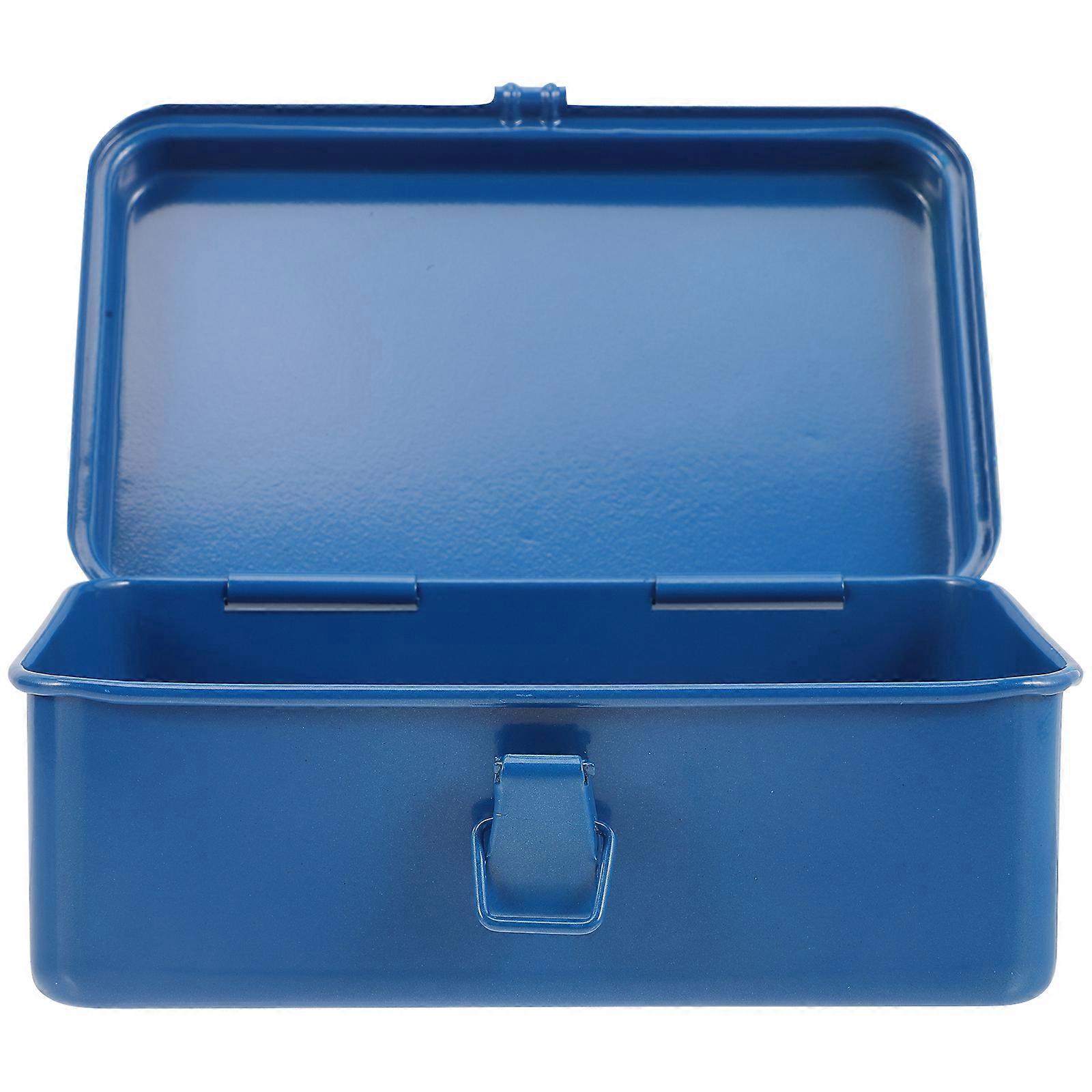 Werkzeugkasten Für Mechaniker, Werkzeugaufbewahrungskasten Für Den Kofferraum, Reparaturwerkzeugkasten, Organizer Für Eisenwerkzeuge-19.00x12.00x7.80cm-blue