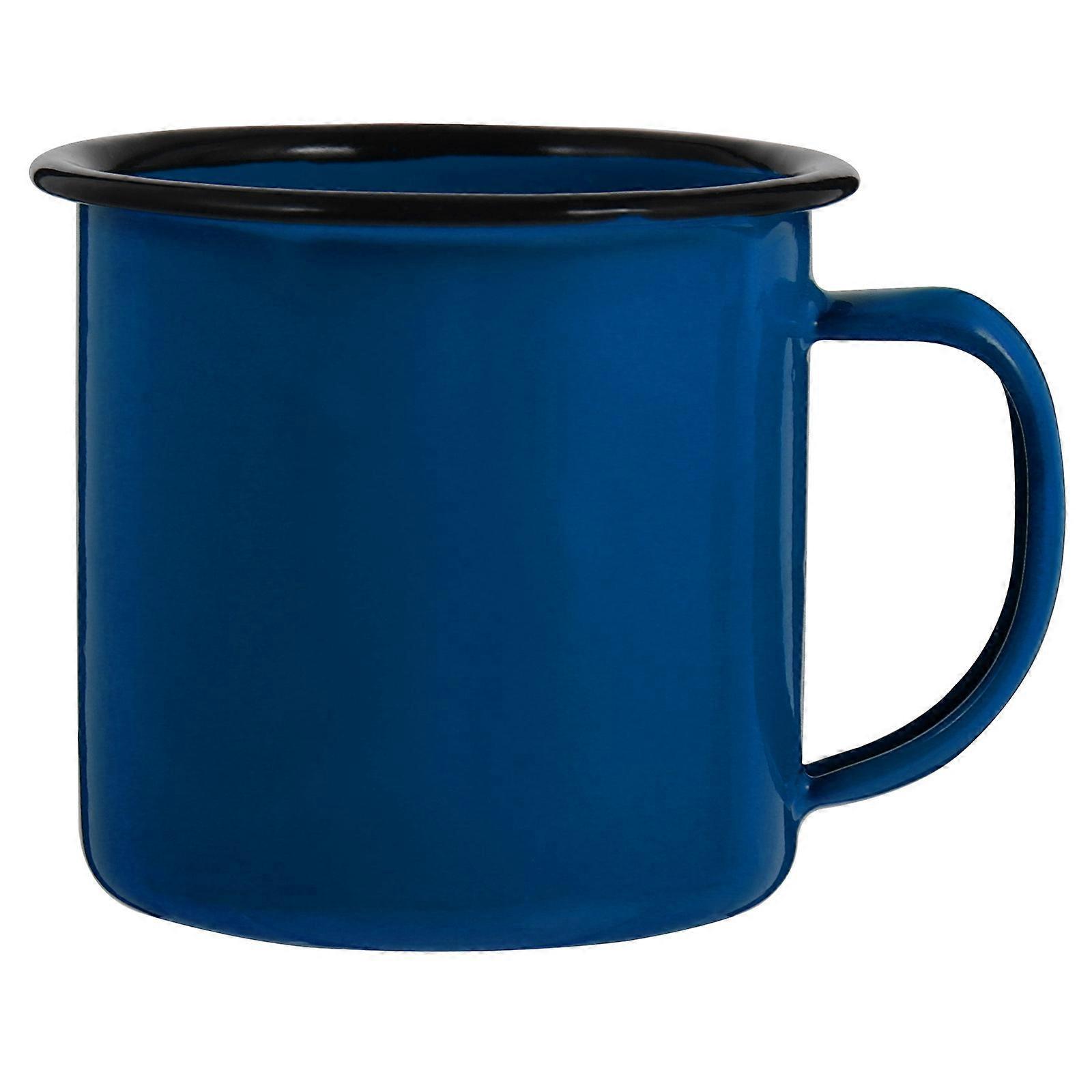 1 Stück Vintage-eisenbecher, Robust, Klein, Für Heiße Töpfe, Wasserbecher, Für Zuhause Und Restaurant-7x7x6cm-blue