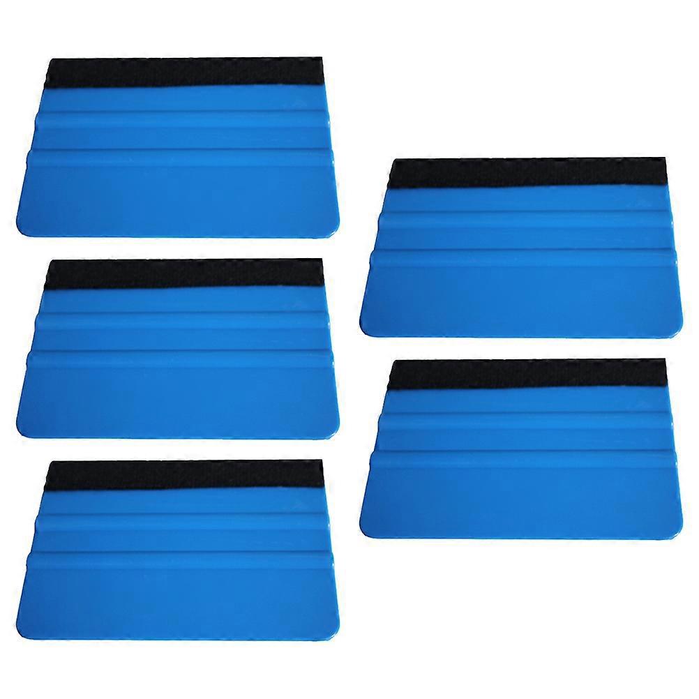 5 Stück Kunststofffilz-rakel Auto-fensterfolien-aufkleber-schaber Anbringungswerkzeug Auto-gadget Für Auto (blau)-10.00x7.00x1.00cm-blue