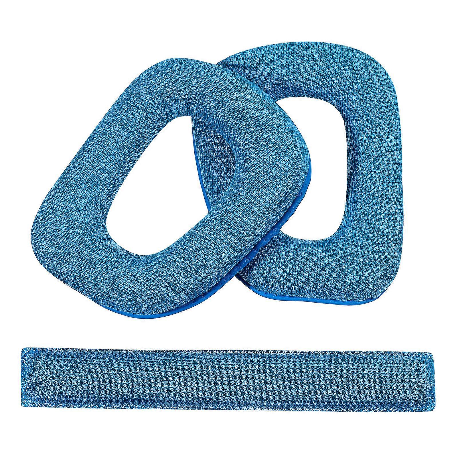 Solustre 1 Set Ersatz-kopfhörer-ohrpolster, Ohrpolster, Kopfbügelpolster, Kompatibel Mit Logitech® G930 G430 (blau)