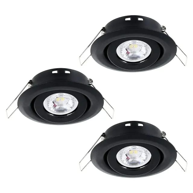 EGLO SALICETO MINI-PUCK EINGEBAUT. KIP Ø77 3X350LM 3000K DAMP. SCHWARZ
