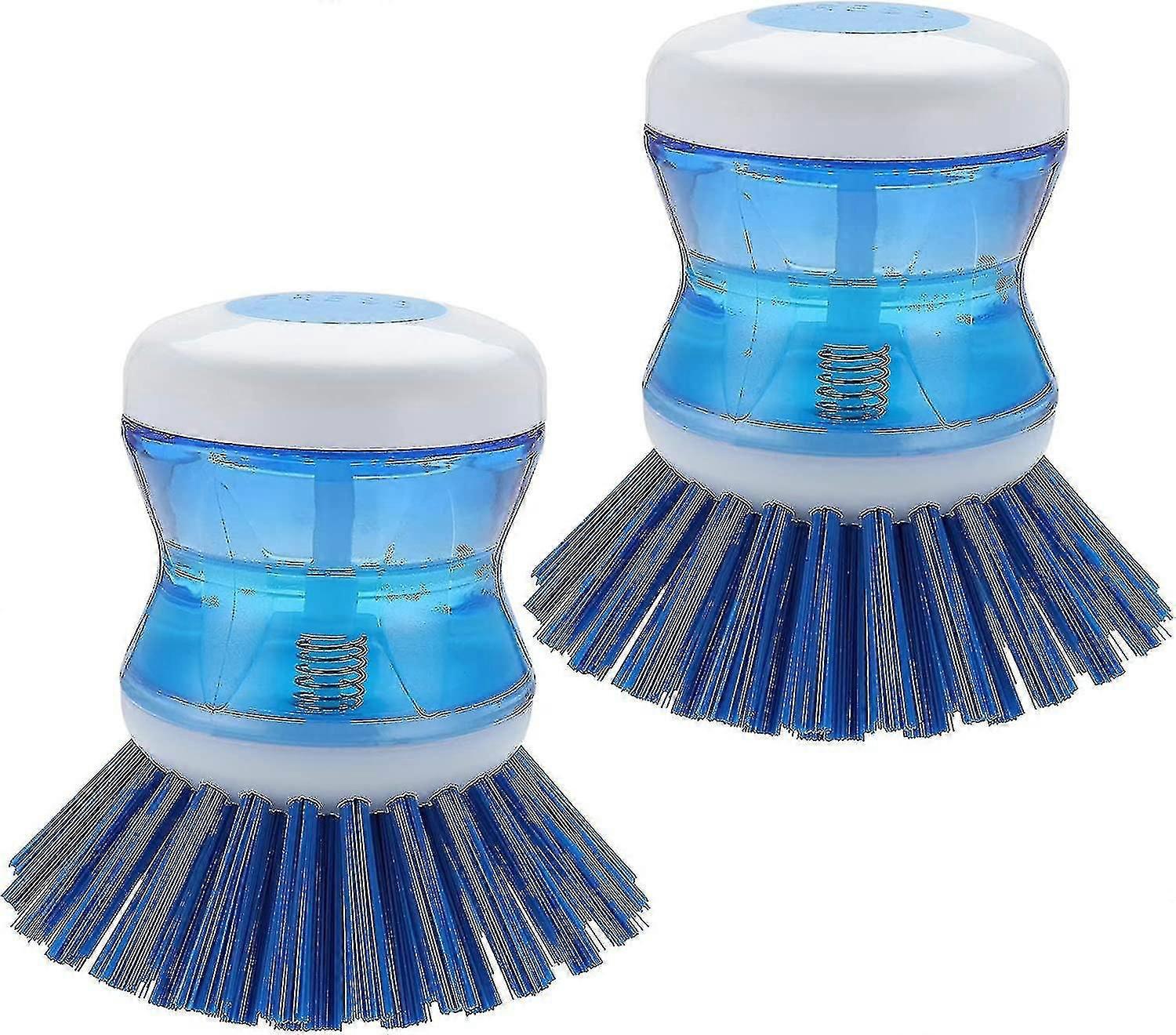 Dww-besteckbürste Mit Seifenspender Für Besteckkästen, Küchenspülen Und Spülbecken, Blau, 2 Stück