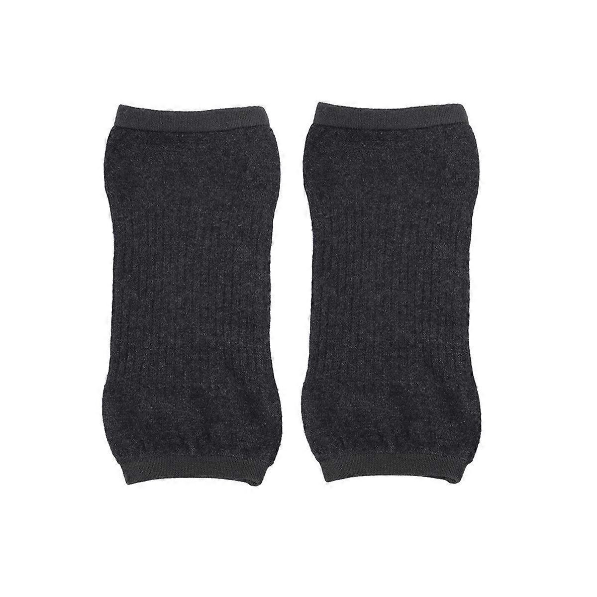Paar Kurze, Warme Kaschmir-knieschoner, Bequeme Knieschützer, Winter-knieschoner Für Damen Und Senioren, Dunkelgrau-28.00x13.00x1.00cm