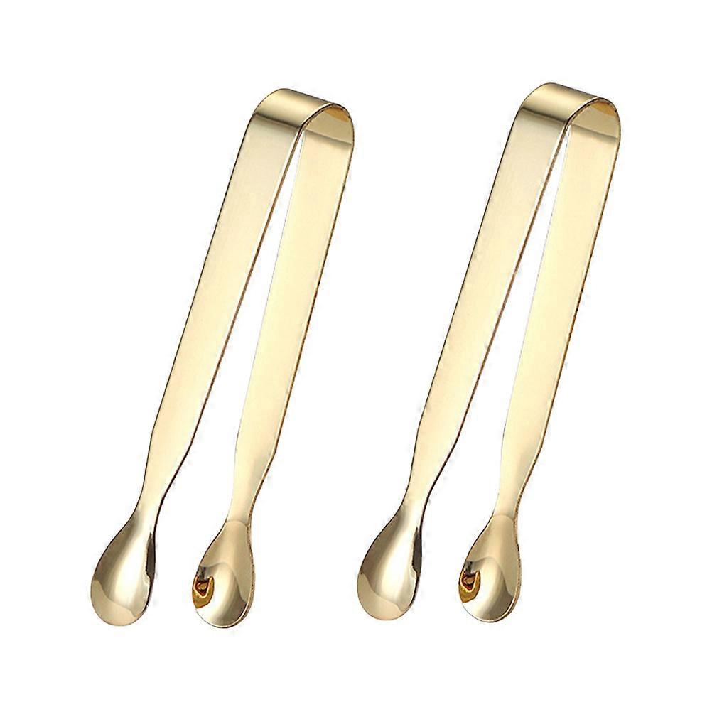 Stück Mini-zuckerwürfelclips Aus Edelstahl, Eiswürfelclips, Teebeutelzangen (gold)-11x2.2x1.4cm-golden