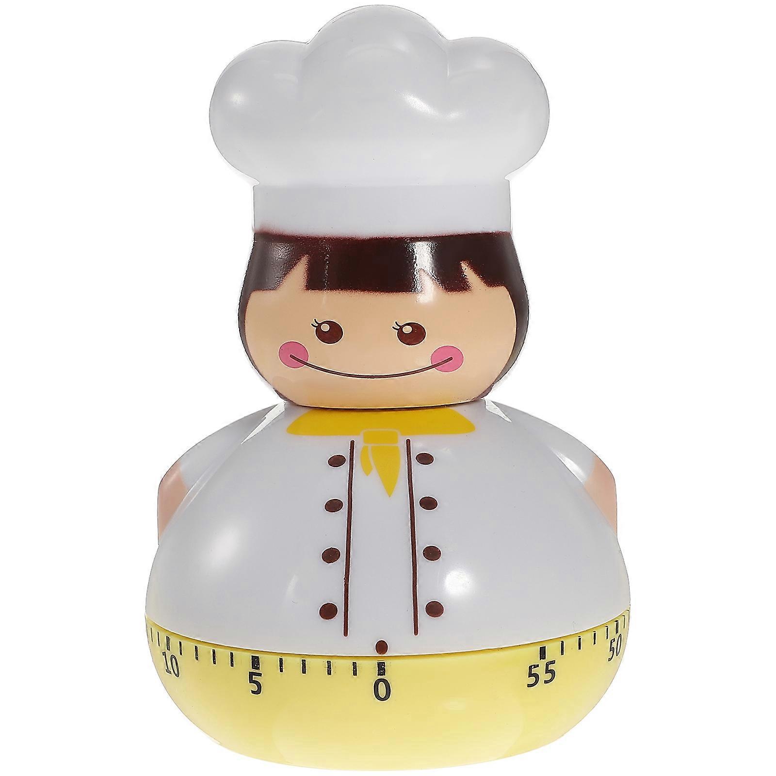 Mini Chef Design Mechanischer Timer Küchentimer Haushaltskochzeitmanager Backerinnerung Countdown-timer Für Gekochte Eier (gelb)-9.56.5cm-yellow