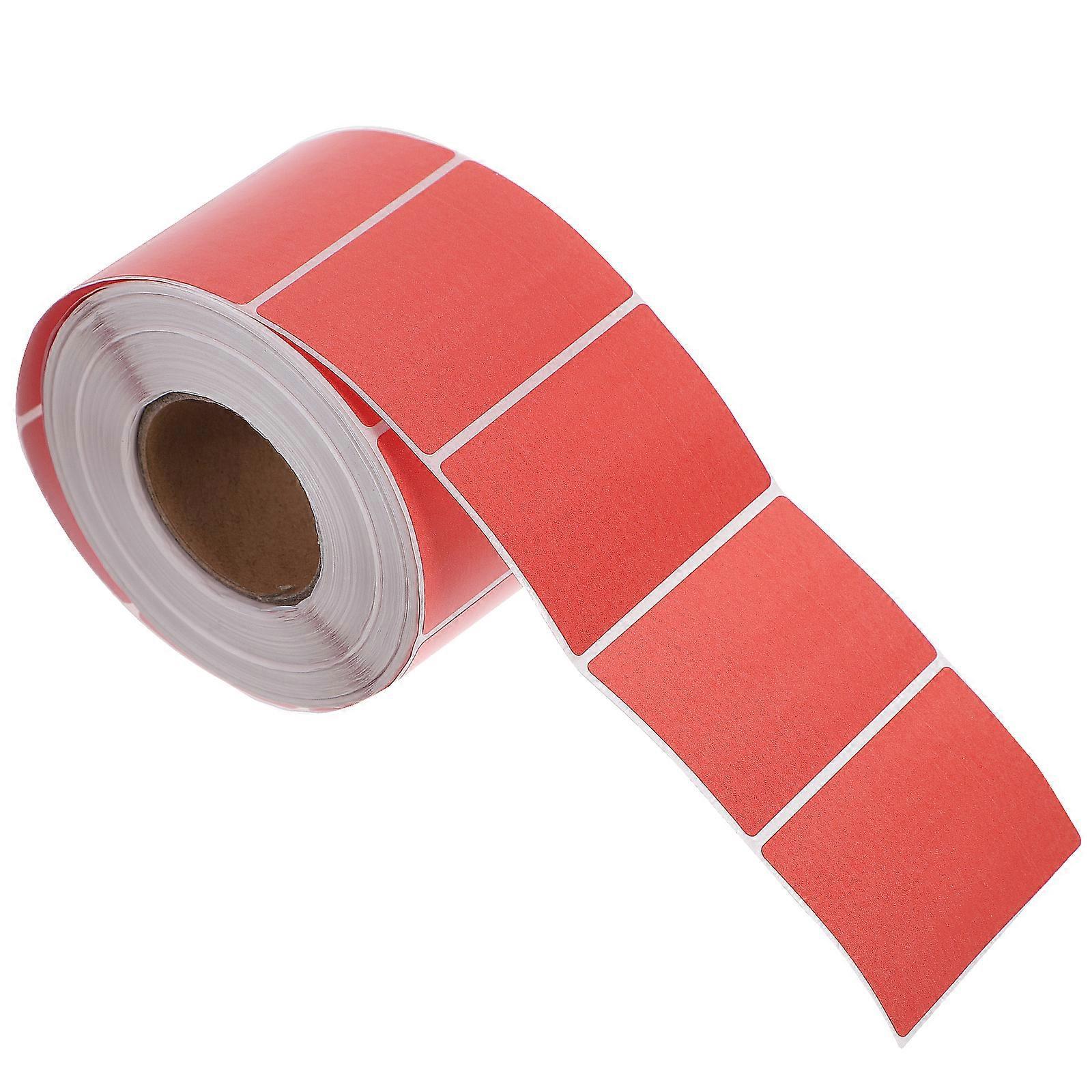 Bunte Etiketten, Thermotransfer-etiketten, Druckerpapier, Selbstklebende Blanko-aufkleber Für Büro, Küche, Bubble-tea-laden (rot)-rosy