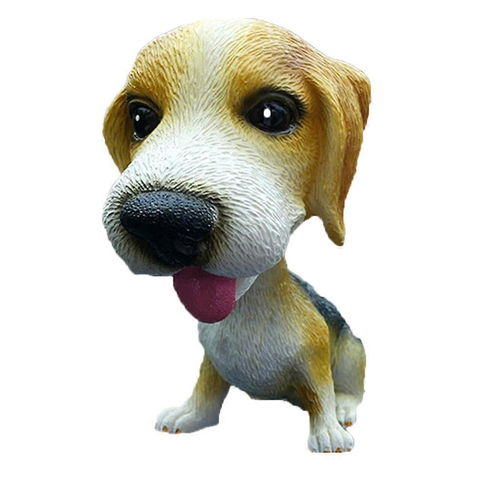 Auto-anhänger, Nickender Hund, Wackelndes Auto-armaturenbrett-spielzeug Aus Harz, Gelber Jagdhund-yellow