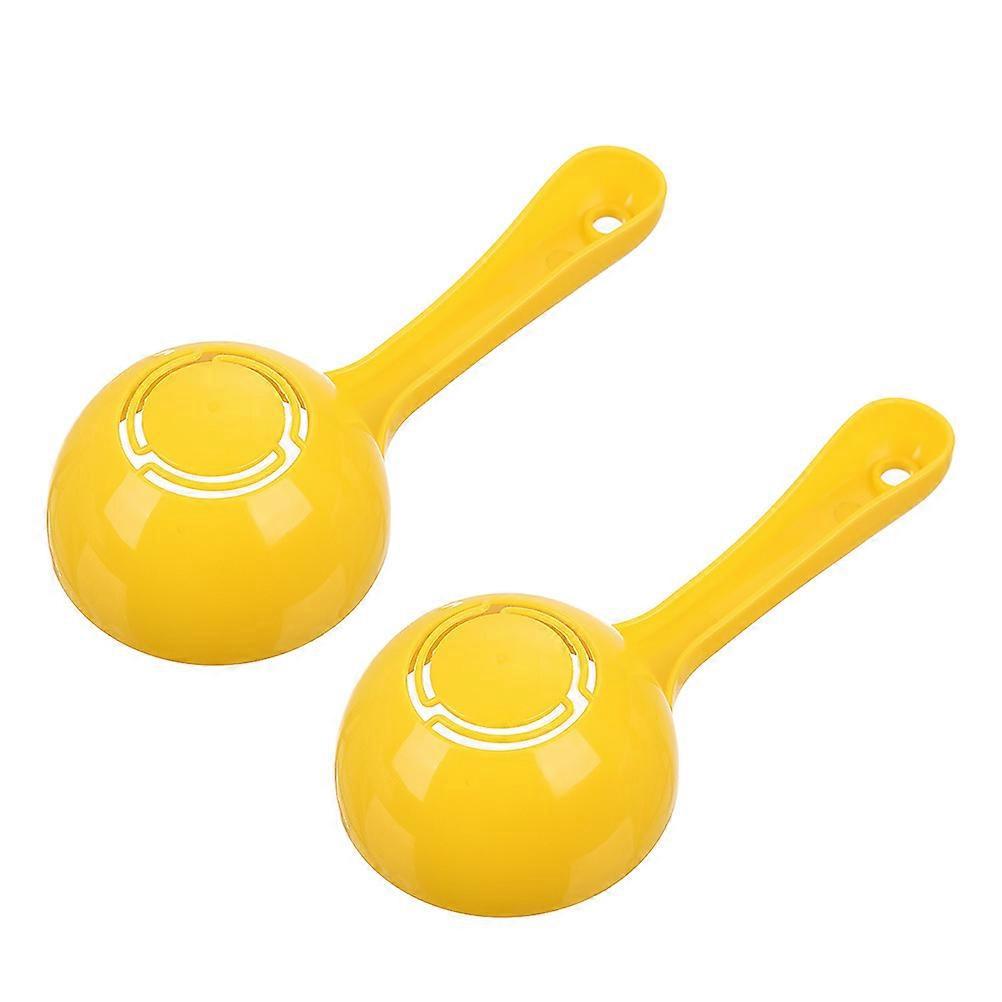 2 Stück Halbrunde Reislöffel, Schaufel, Porridgelöffel, Sushi-reislöffel (gelb)-18.5x8cm-yellow