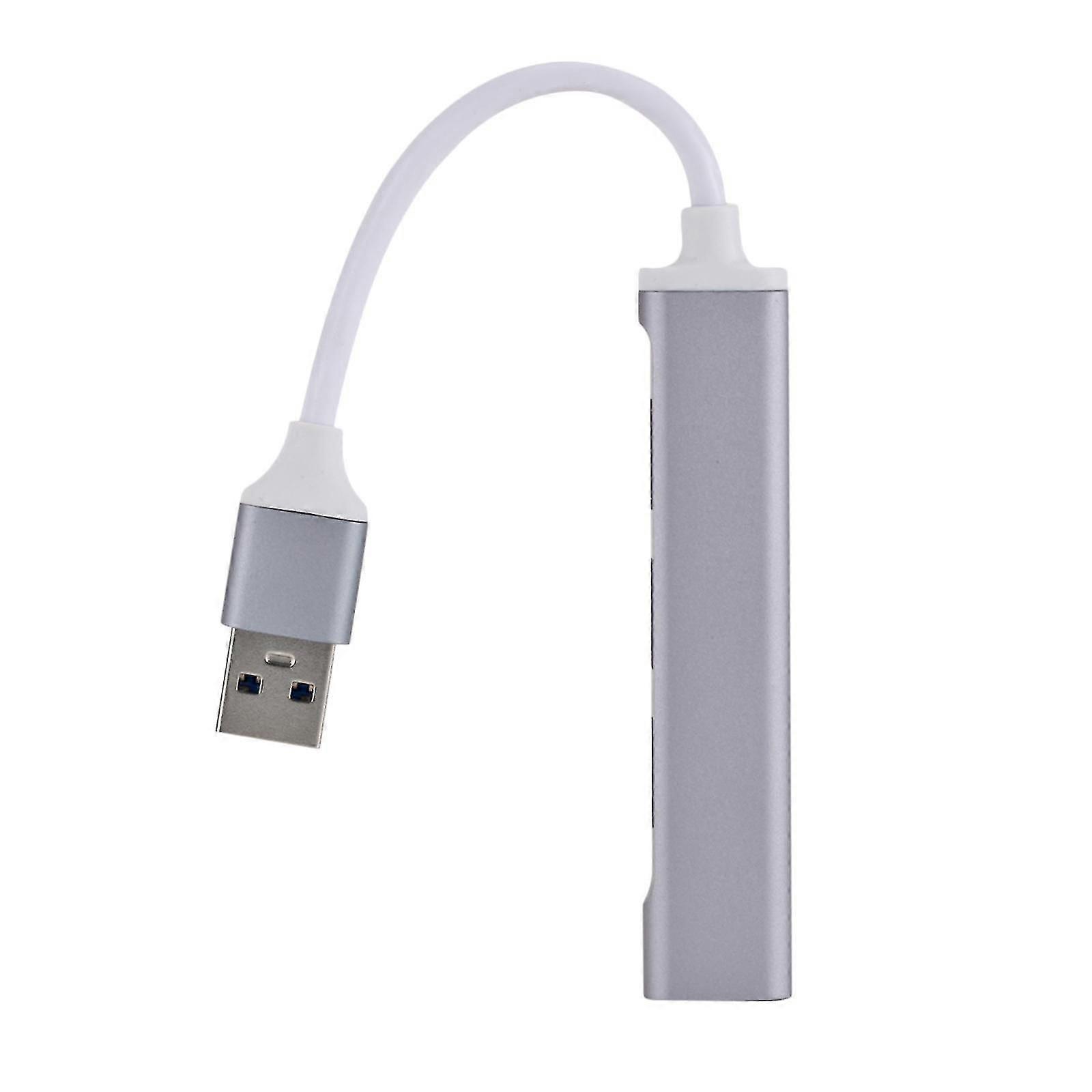 Usb-hub 3.0 Mit 4 Ports, Multi-splitter-adapter, Otg-adapter, Aluminiumlegierung, Grau