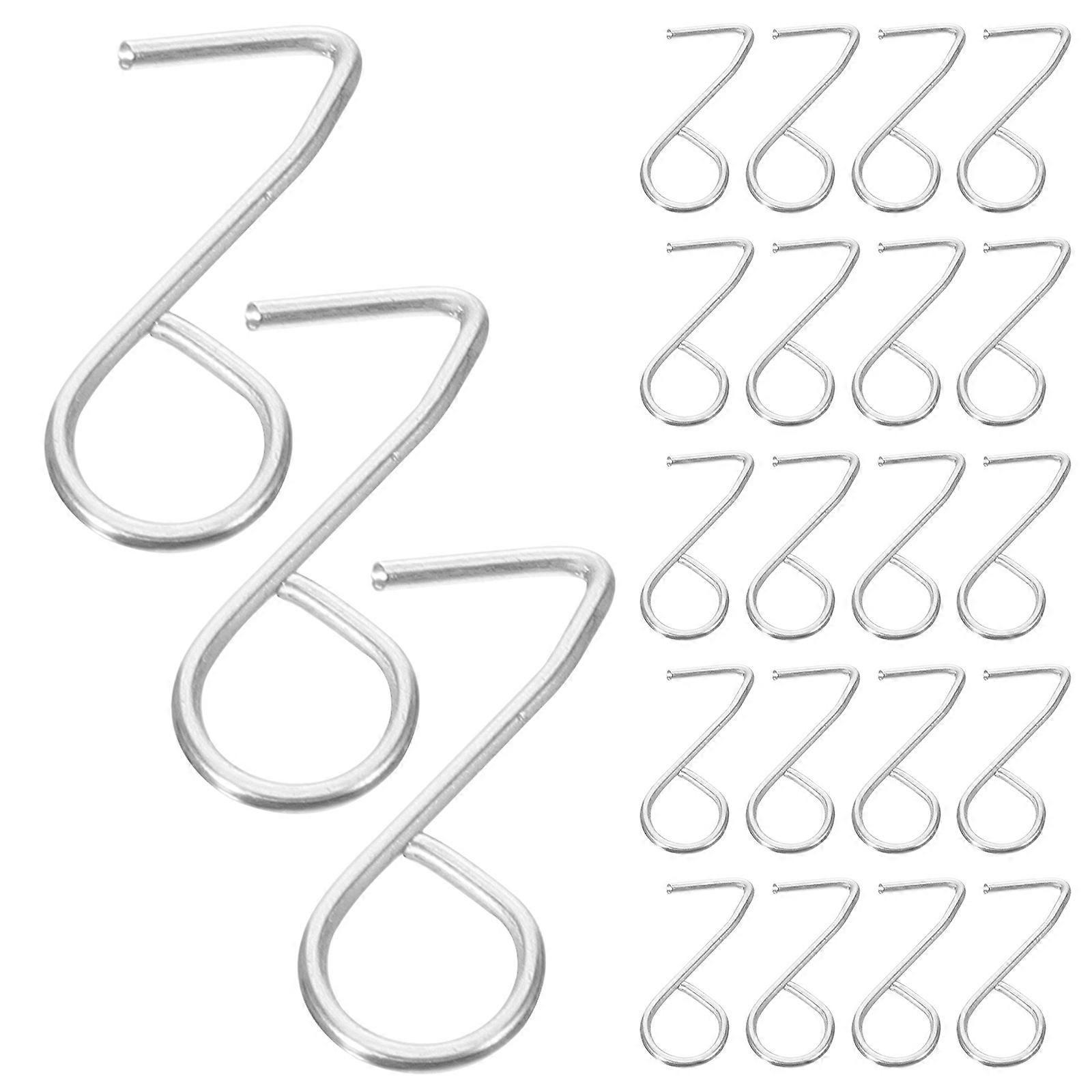 100 Stück Autositzbezughaken, Sitzbezugaufhänger, Verriegelungshaken, Kartenbefestigungselemente-2.30x1.00x0.10cm-silver