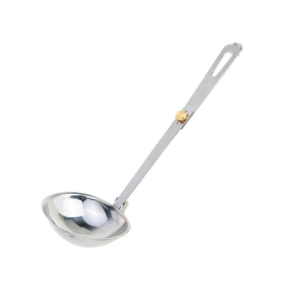 Faltbarer Suppenkelle Aus Edelstahl, Küchenutensil, Schöpfkelle Zum Kochen Im Freien-m-silver